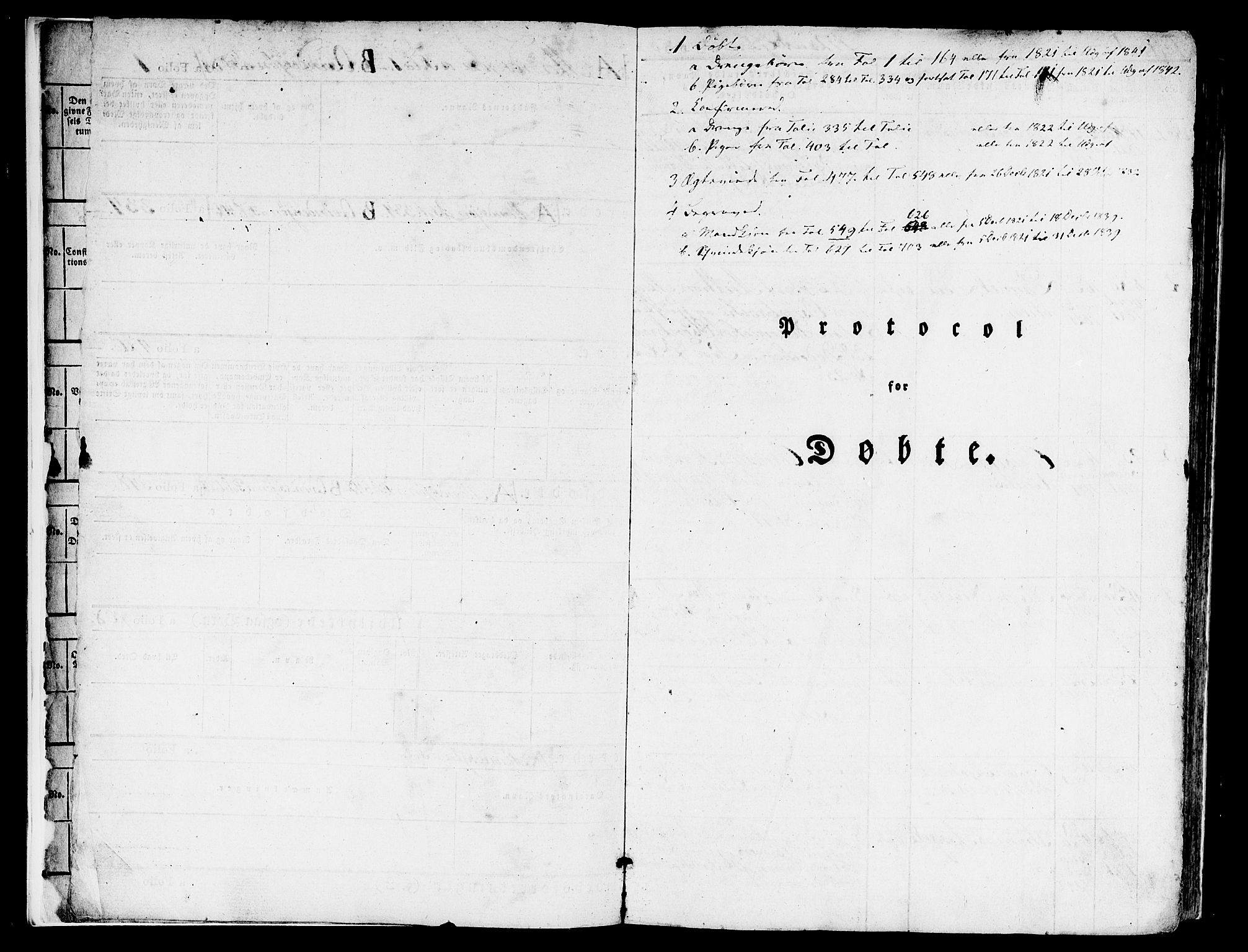 Nykirken Sokneprestembete, SAB/A-77101/H/Hab: Parish register (copy) no. A 5I, 1821-1841