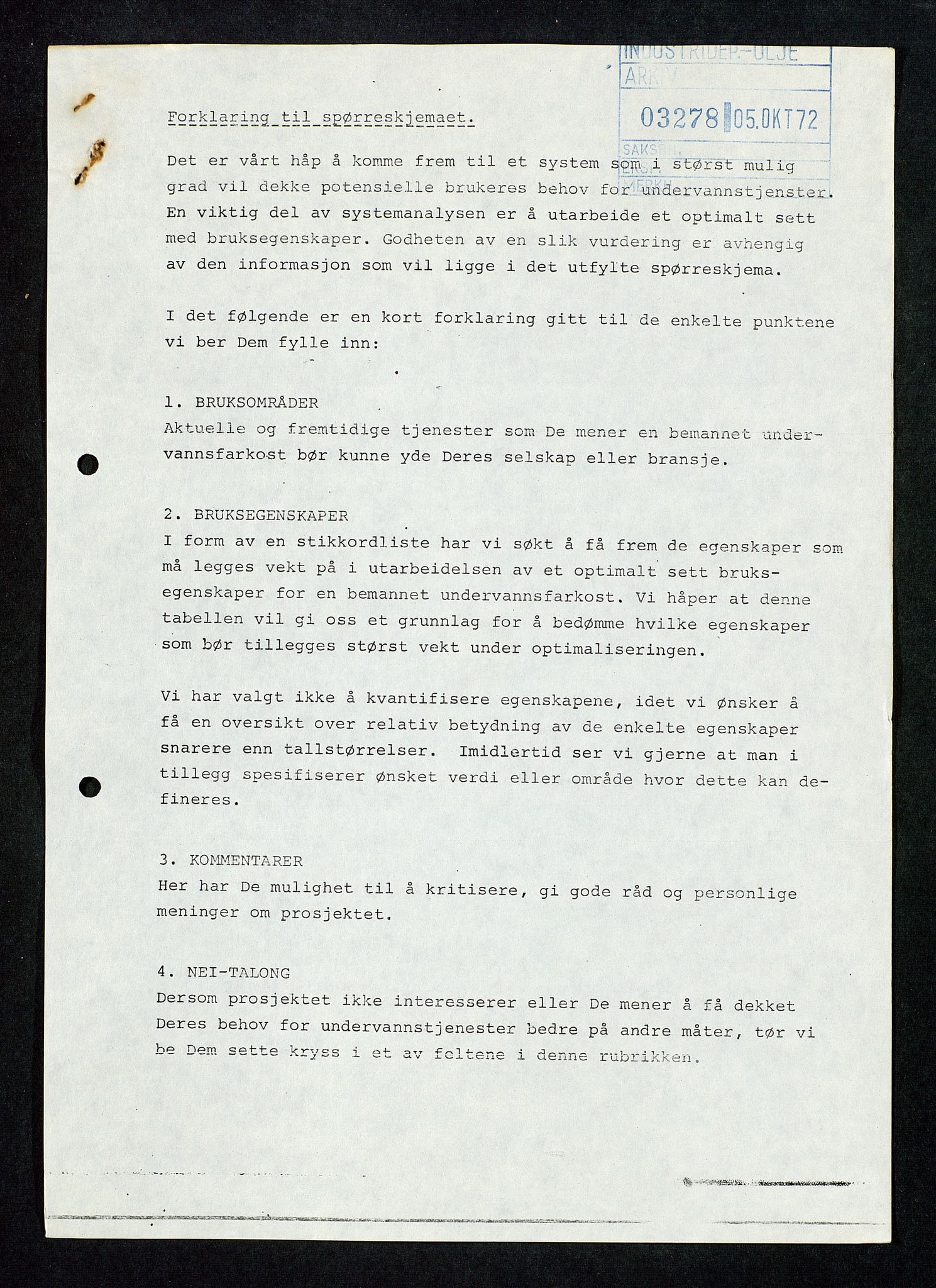 Industridepartementet, Oljekontoret, SAST/A-101348/Da/L0011: Arkivnøkkel 753 - 792 Produksjonsopplegg, boreutstyr, rapporter , målinger, 1966-1972, p. 170