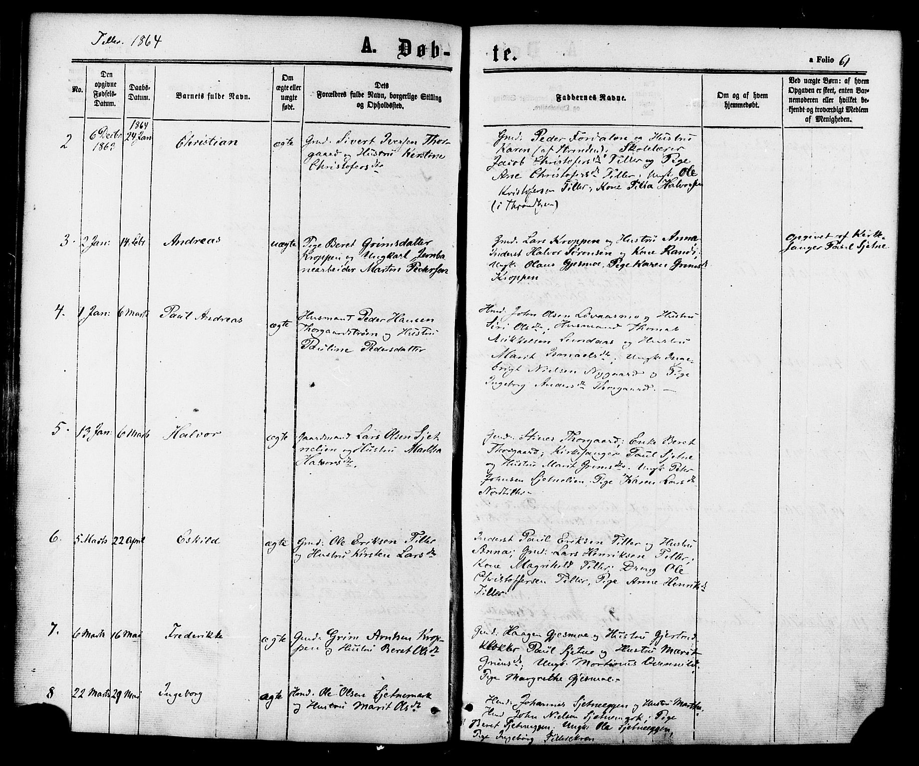 Ministerialprotokoller, klokkerbøker og fødselsregistre - Sør-Trøndelag, SAT/A-1456/618/L0443: Parish register (official) no. 618A06 /2, 1863-1879, p. 61