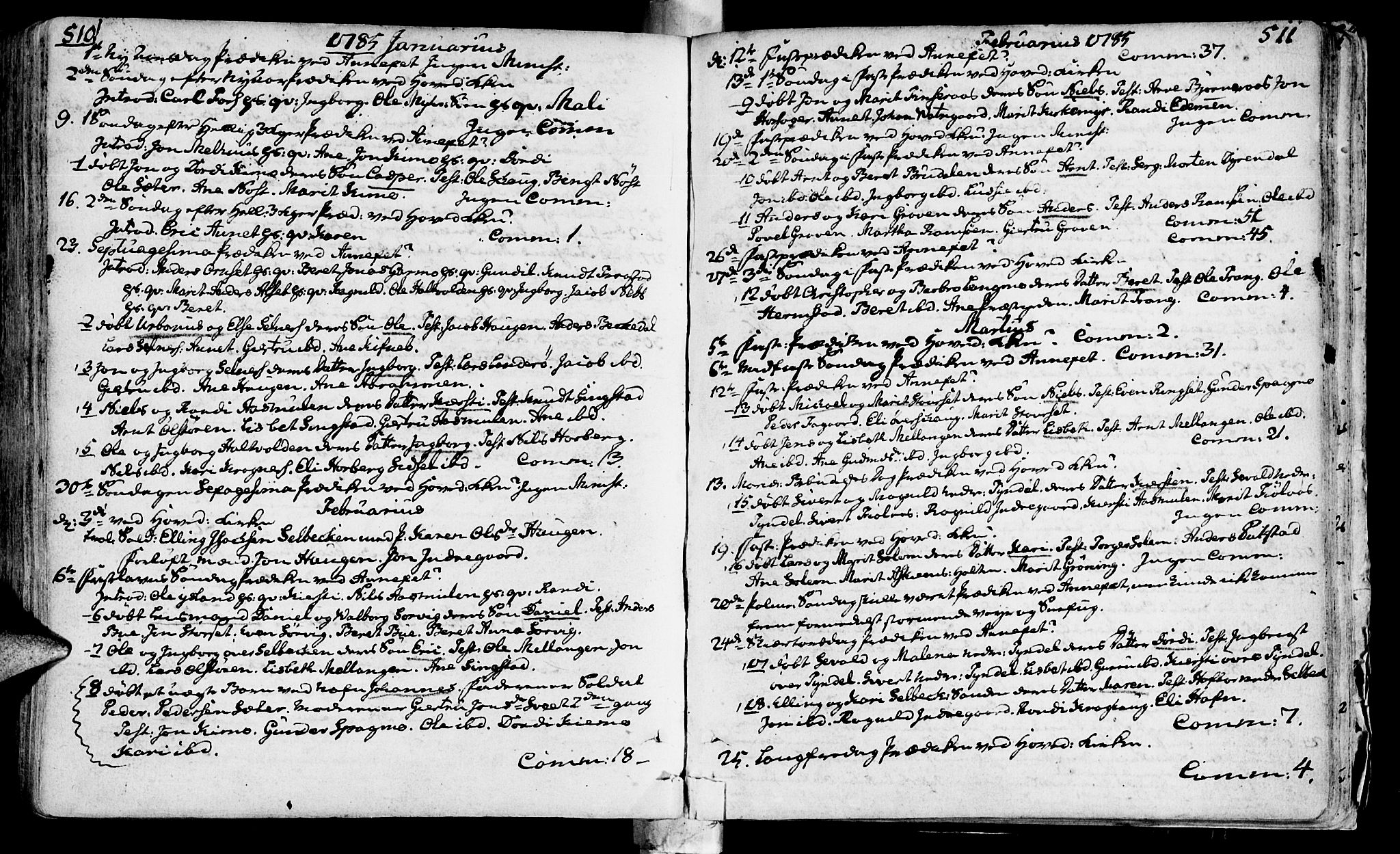 Ministerialprotokoller, klokkerbøker og fødselsregistre - Sør-Trøndelag, SAT/A-1456/646/L0605: Parish register (official) no. 646A03, 1751-1790, p. 510-511