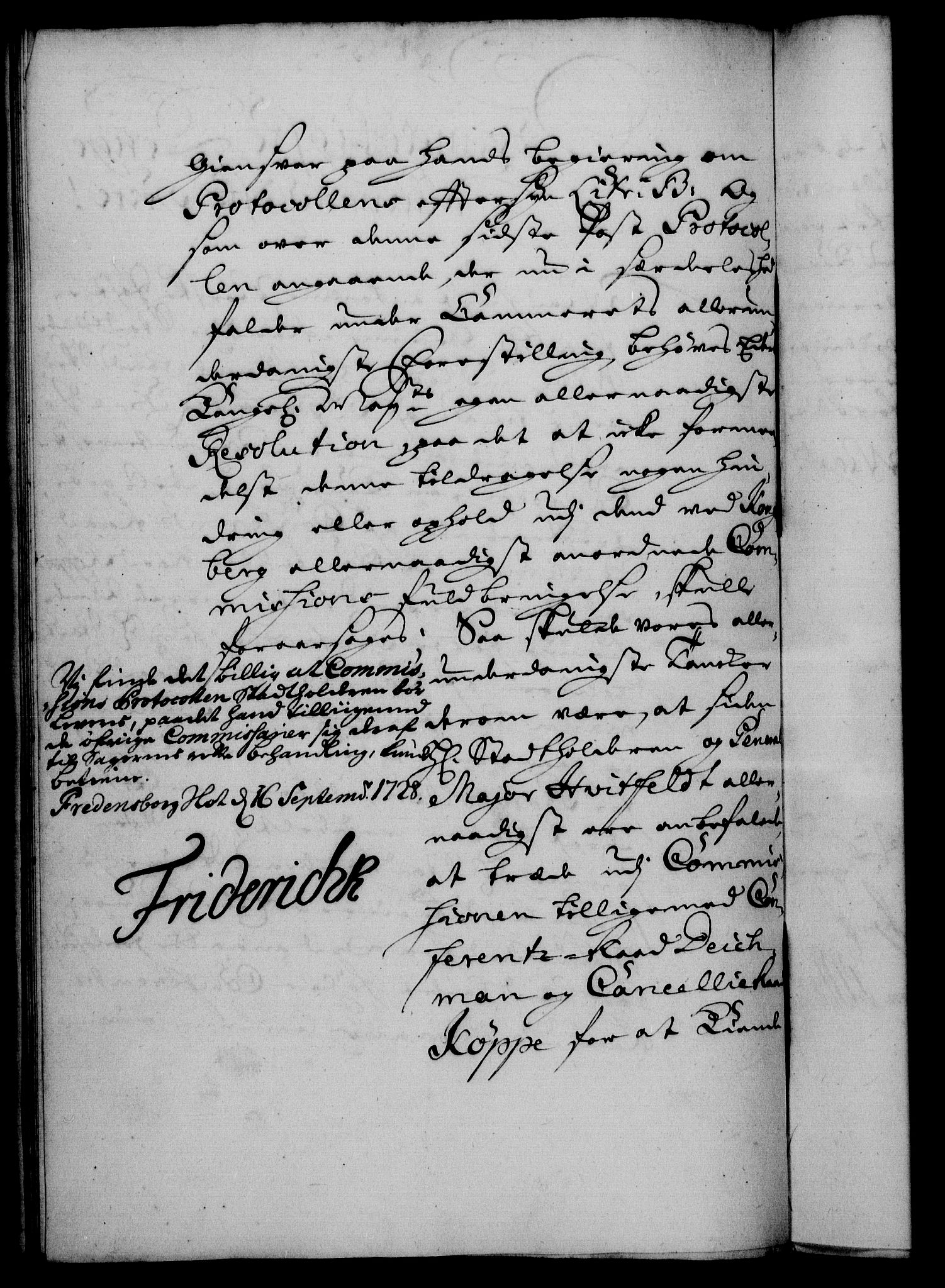 Rentekammeret, Kammerkanselliet, RA/EA-3111/G/Gf/Gfa/L0011: Norsk relasjons- og resolusjonsprotokoll (merket RK 52.11), 1728, p. 645