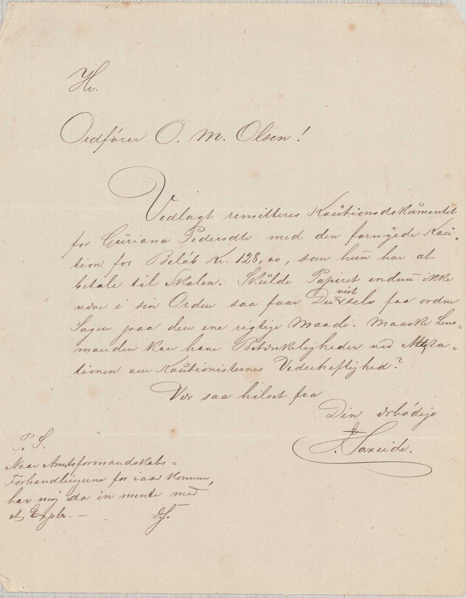 Finnaas kommune. Formannskapet, IKAH/1218a-021/D/Da/L0001/0002: Korrespondanse / saker / Kronologisk ordna korrespodanse, 1876-1879, p. 48