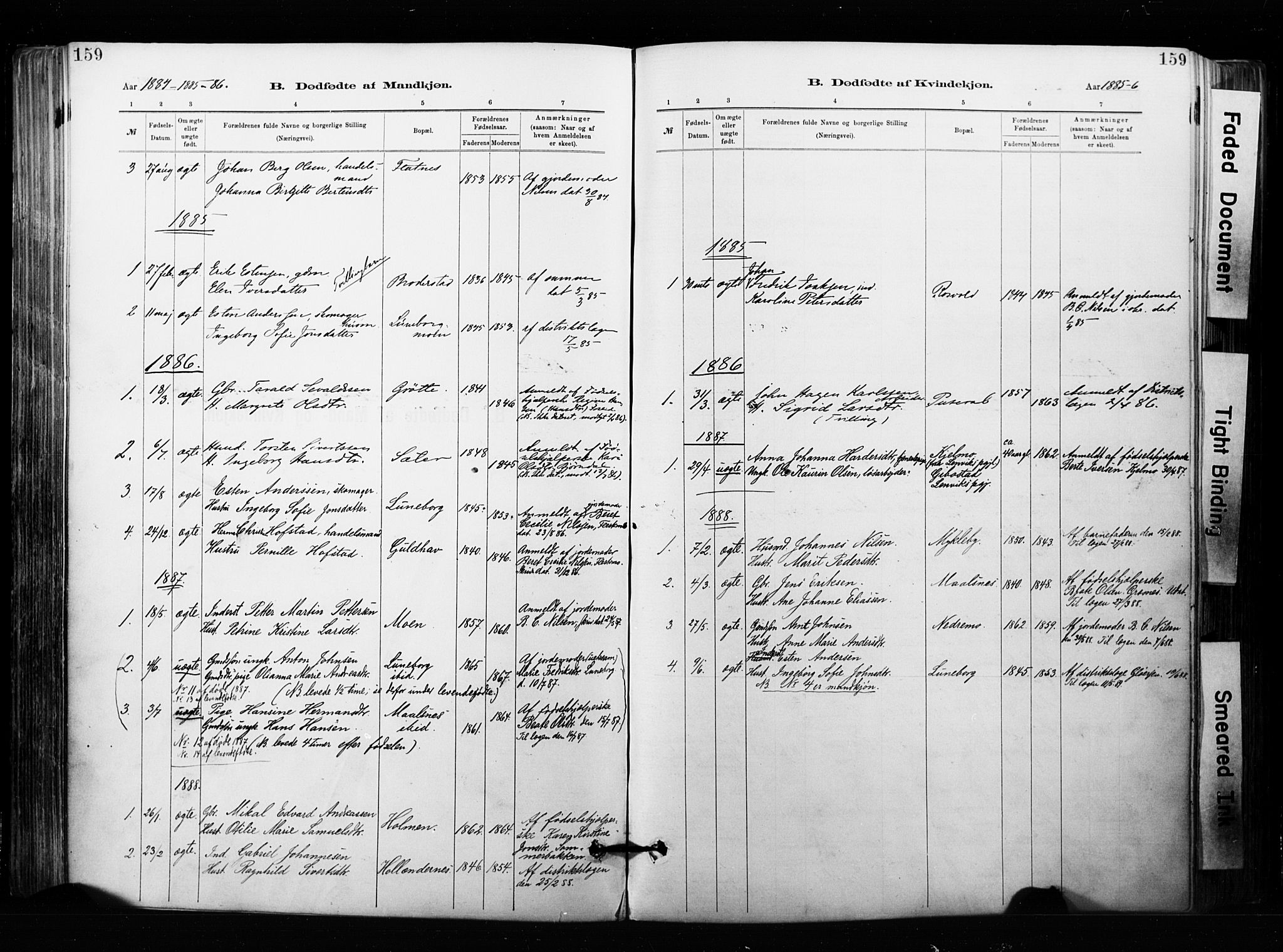 Målselv sokneprestembete, SATØ/S-1311/G/Ga/Gaa/L0007kirke: Parish register (official) no. 7, 1884-1903, p. 159