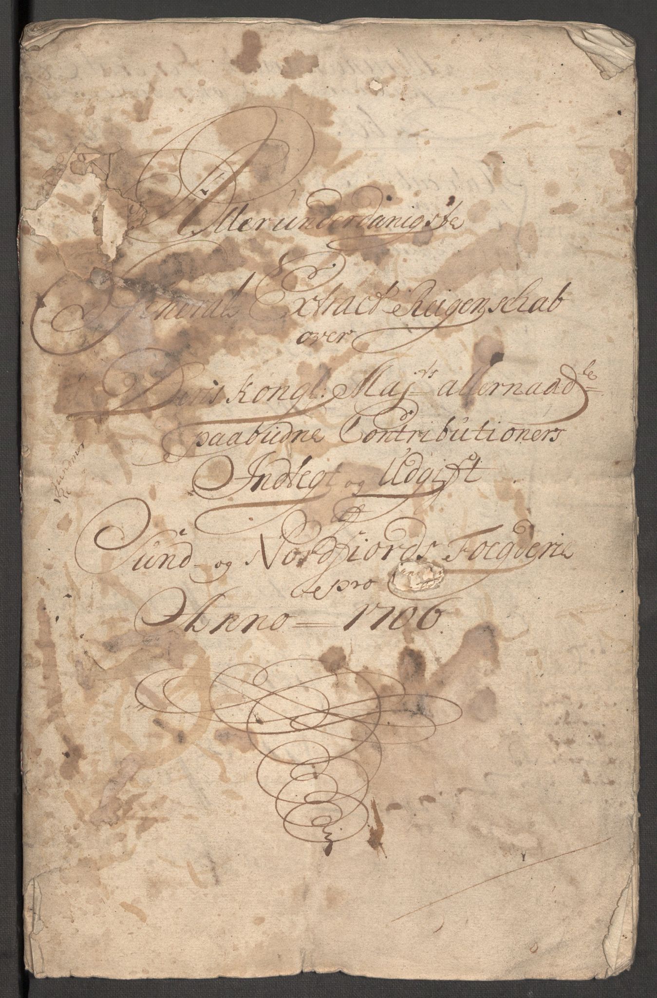 Rentekammeret inntil 1814, Reviderte regnskaper, Fogderegnskap, RA/EA-4092/R53/L3430: Fogderegnskap Sunn- og Nordfjord, 1706-1707, p. 5