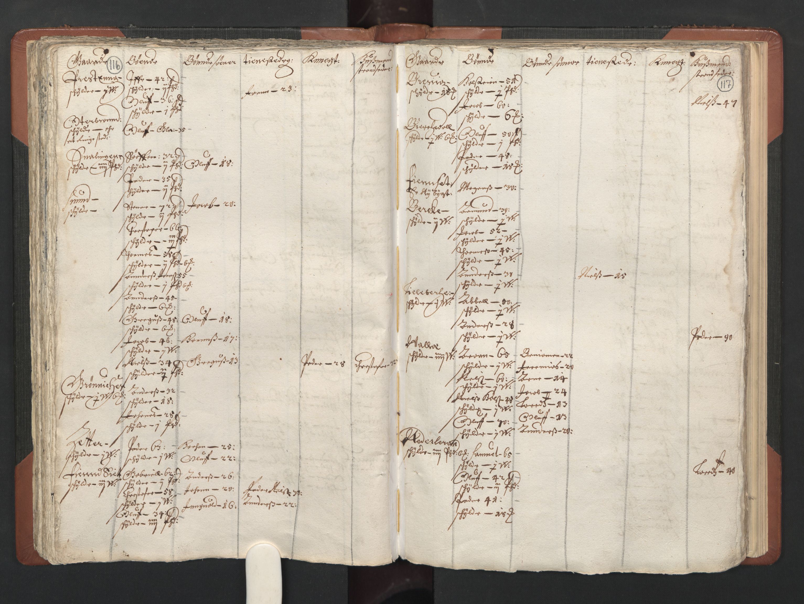 RA, Bailiff's Census 1664-1666, no. 20: Modern Nordland county, modern Troms county and modern Finnmark county, 1665, p. 116-117