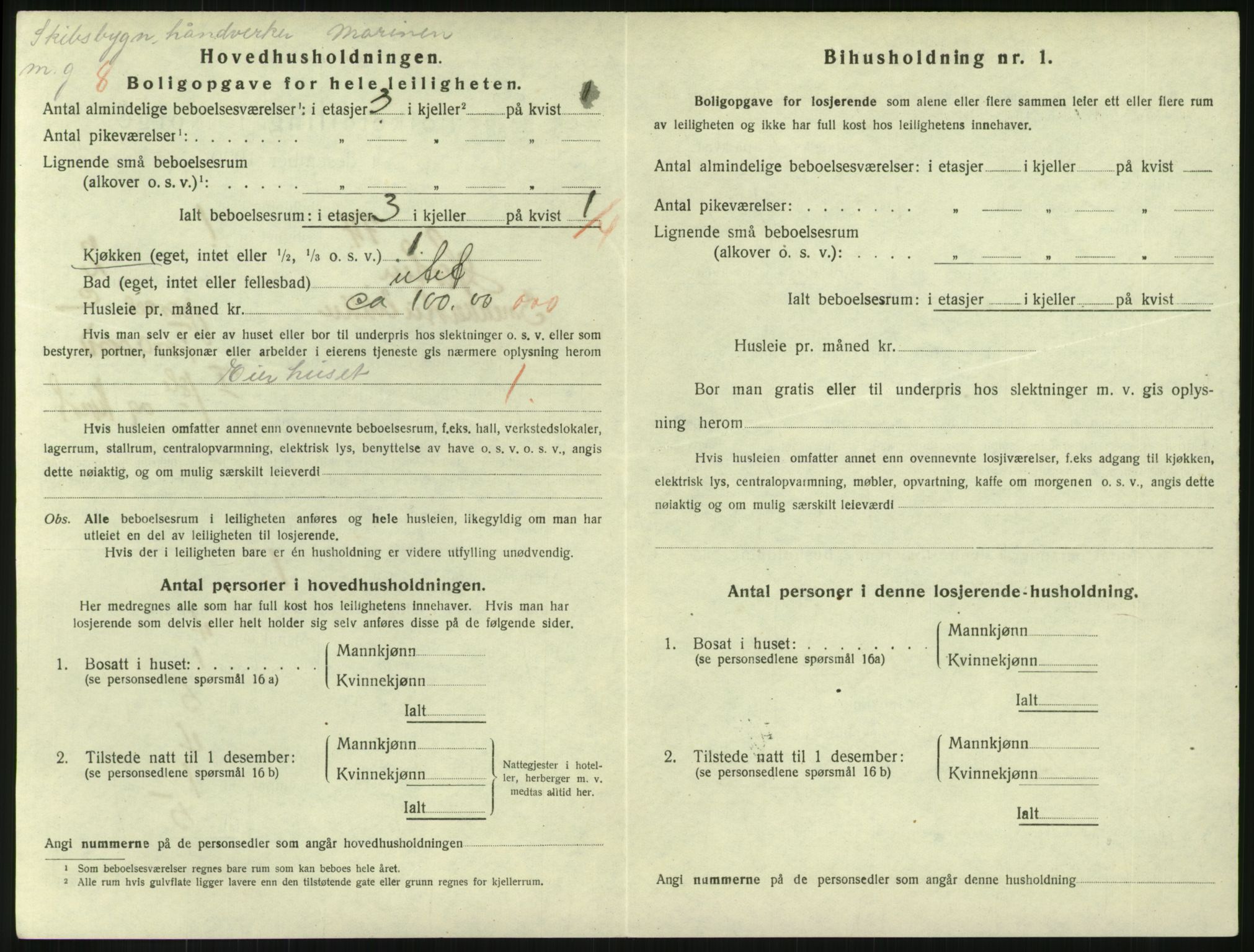 SAKO, 1920 census for Horten, 1920, p. 3612