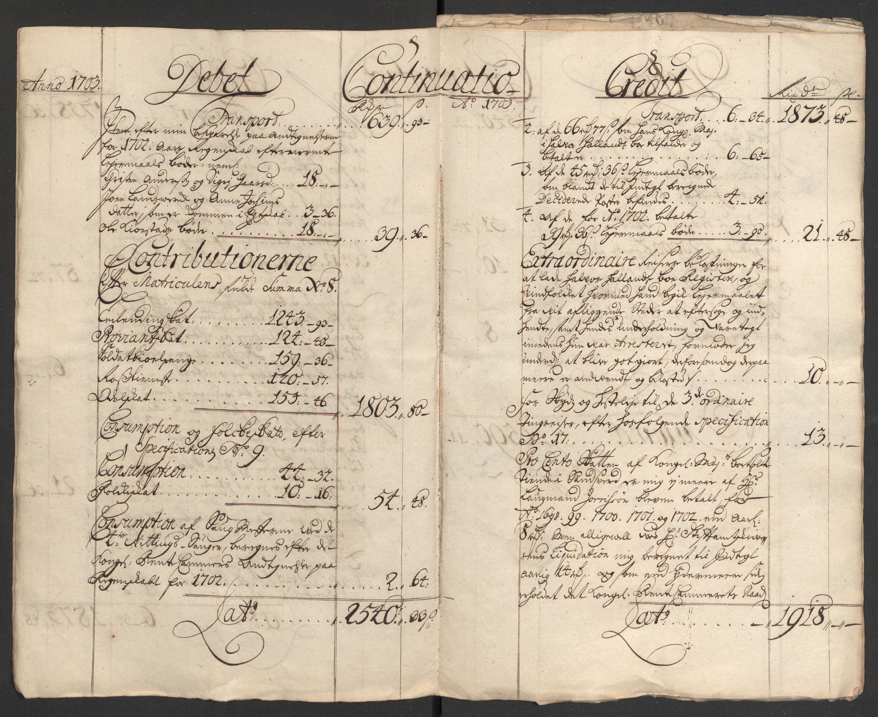 Rentekammeret inntil 1814, Reviderte regnskaper, Fogderegnskap, RA/EA-4092/R24/L1581: Fogderegnskap Numedal og Sandsvær, 1703, p. 6