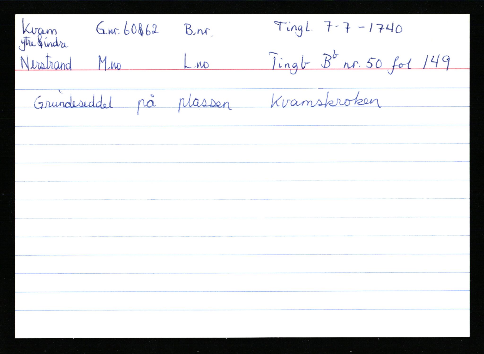 Statsarkivet i Stavanger, AV/SAST-A-101971/03/Y/Ym/L0032: Åstedskort sortert etter gårdsnavn: Kolstø - Kvasseim, 1600-1950, p. 581