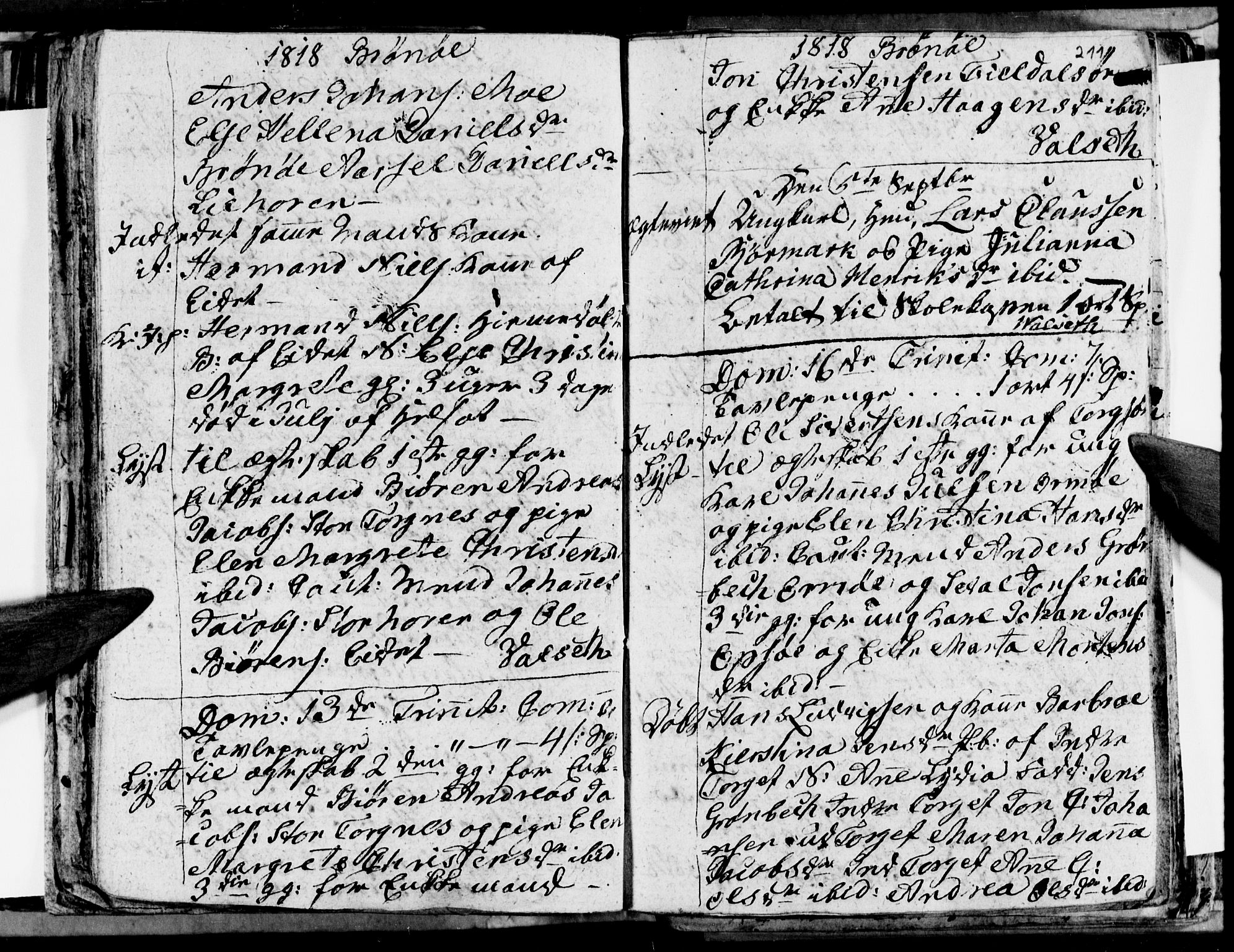 Ministerialprotokoller, klokkerbøker og fødselsregistre - Nordland, AV/SAT-A-1459/813/L0209: Parish register (copy) no. 813C01, 1803-1821, p. 211