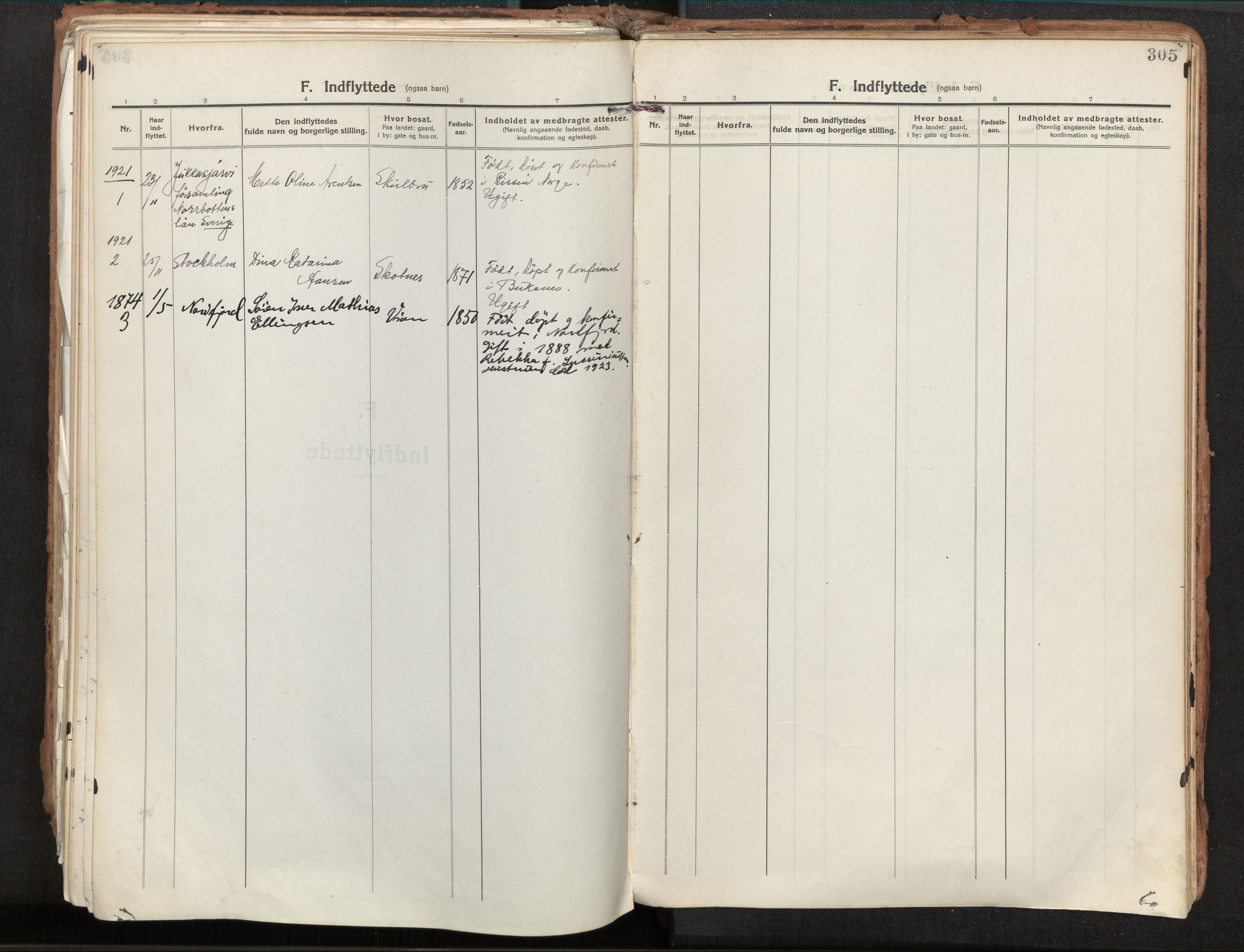 Ministerialprotokoller, klokkerbøker og fødselsregistre - Nordland, AV/SAT-A-1459/881/L1160: Parish register (official) no. 881A13, 1919-1937, p. 305