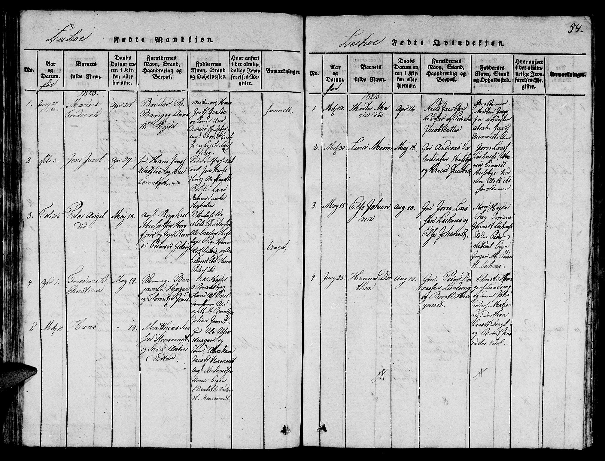 Ministerialprotokoller, klokkerbøker og fødselsregistre - Nord-Trøndelag, SAT/A-1458/780/L0648: Parish register (copy) no. 780C01 /2, 1815-1875, p. 59