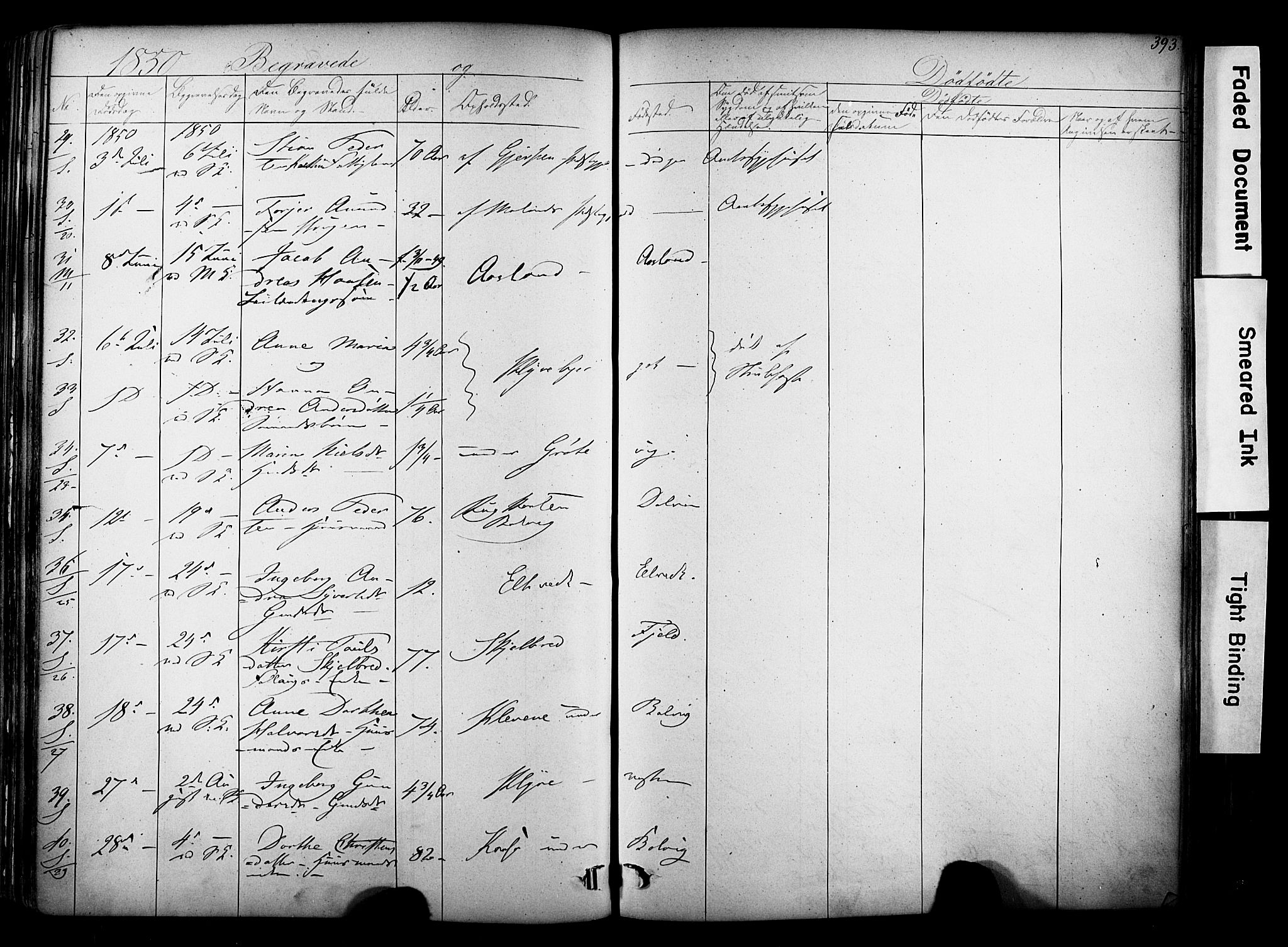 Solum kirkebøker, AV/SAKO-A-306/F/Fa/L0006: Parish register (official) no. I 6, 1844-1855, p. 393