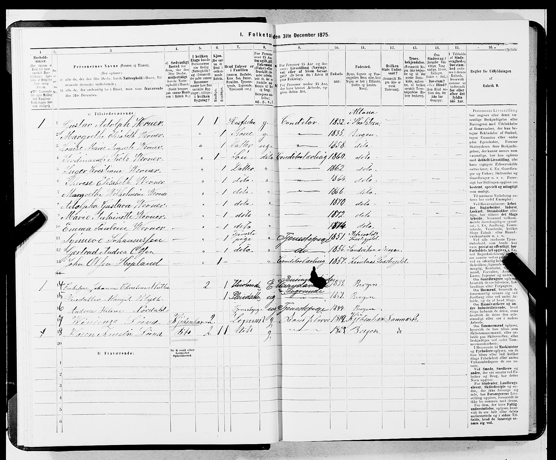 SAB, 1875 census for 1301 Bergen, 1875, p. 3329