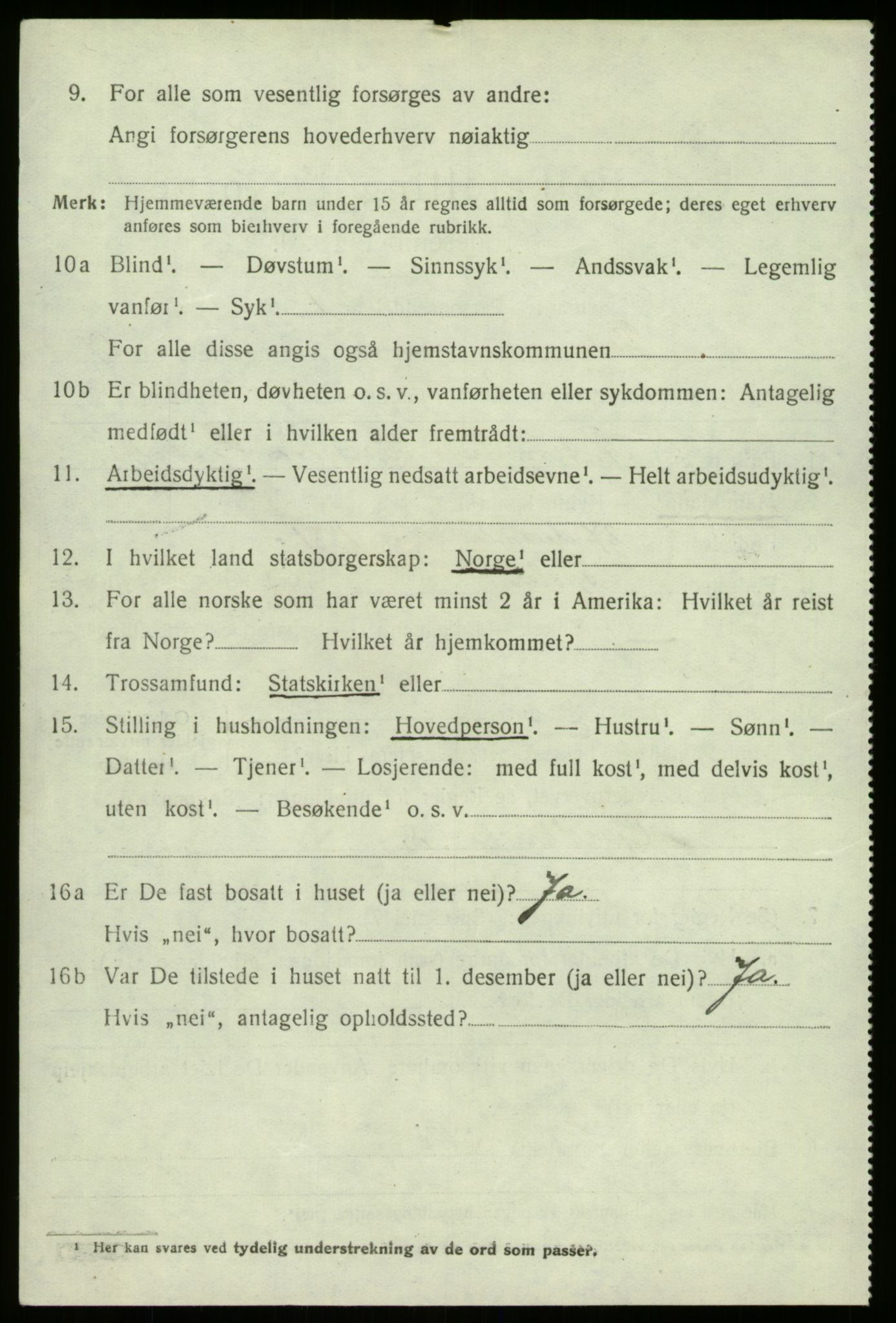 SAB, 1920 census for Fjaler, 1920, p. 8694