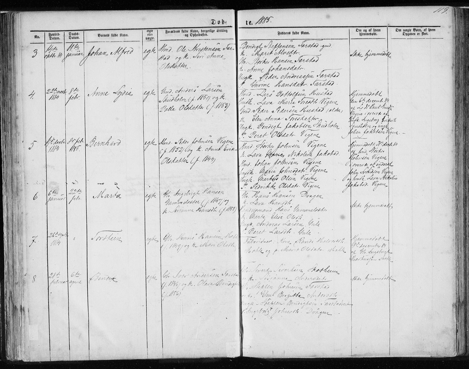 Ministerialprotokoller, klokkerbøker og fødselsregistre - Møre og Romsdal, AV/SAT-A-1454/567/L0782: Parish register (copy) no. 567C02, 1867-1886, p. 119