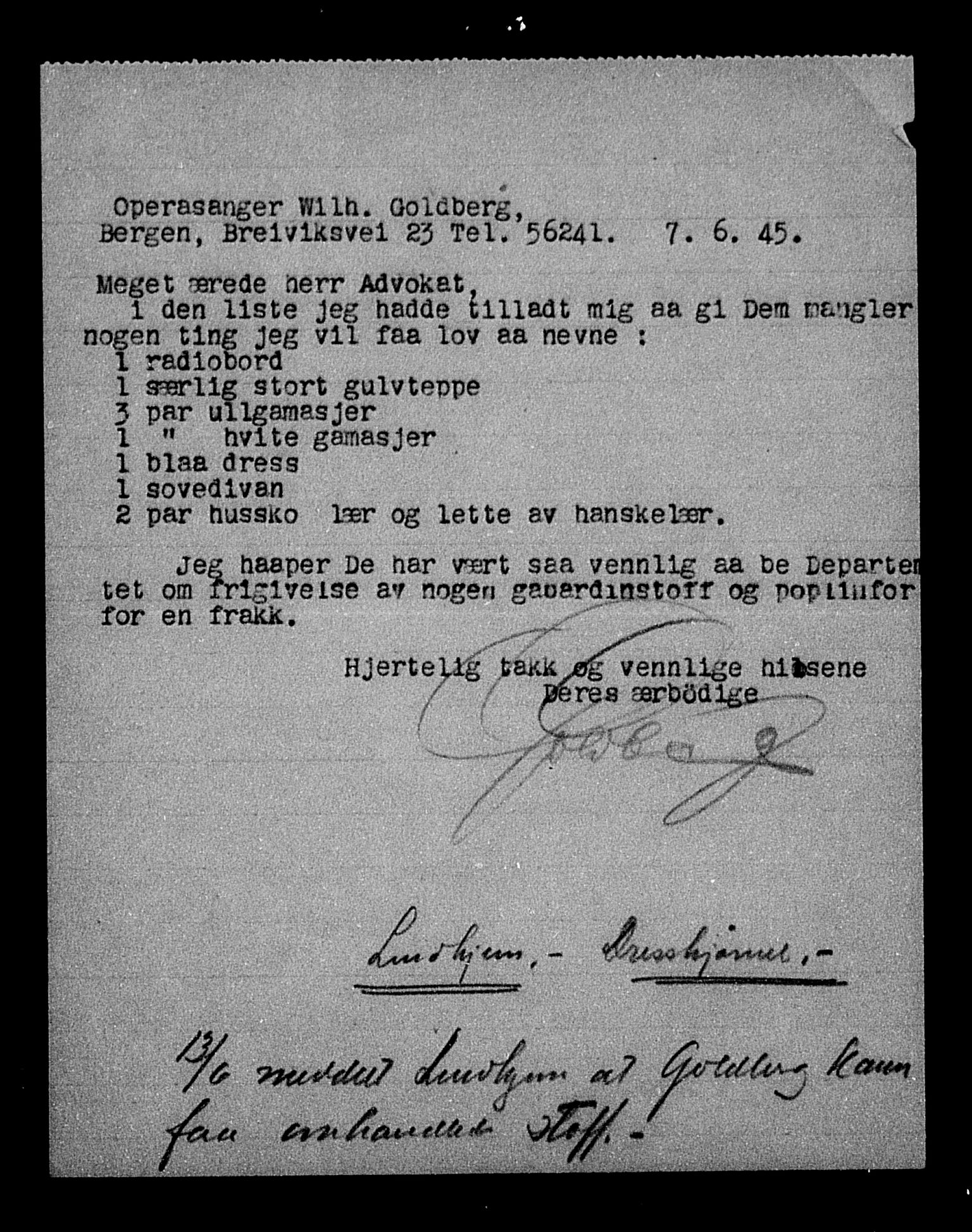 Justisdepartementet, Tilbakeføringskontoret for inndratte formuer, AV/RA-S-1564/H/Hc/Hcd/L0996: --, 1945-1947, p. 12