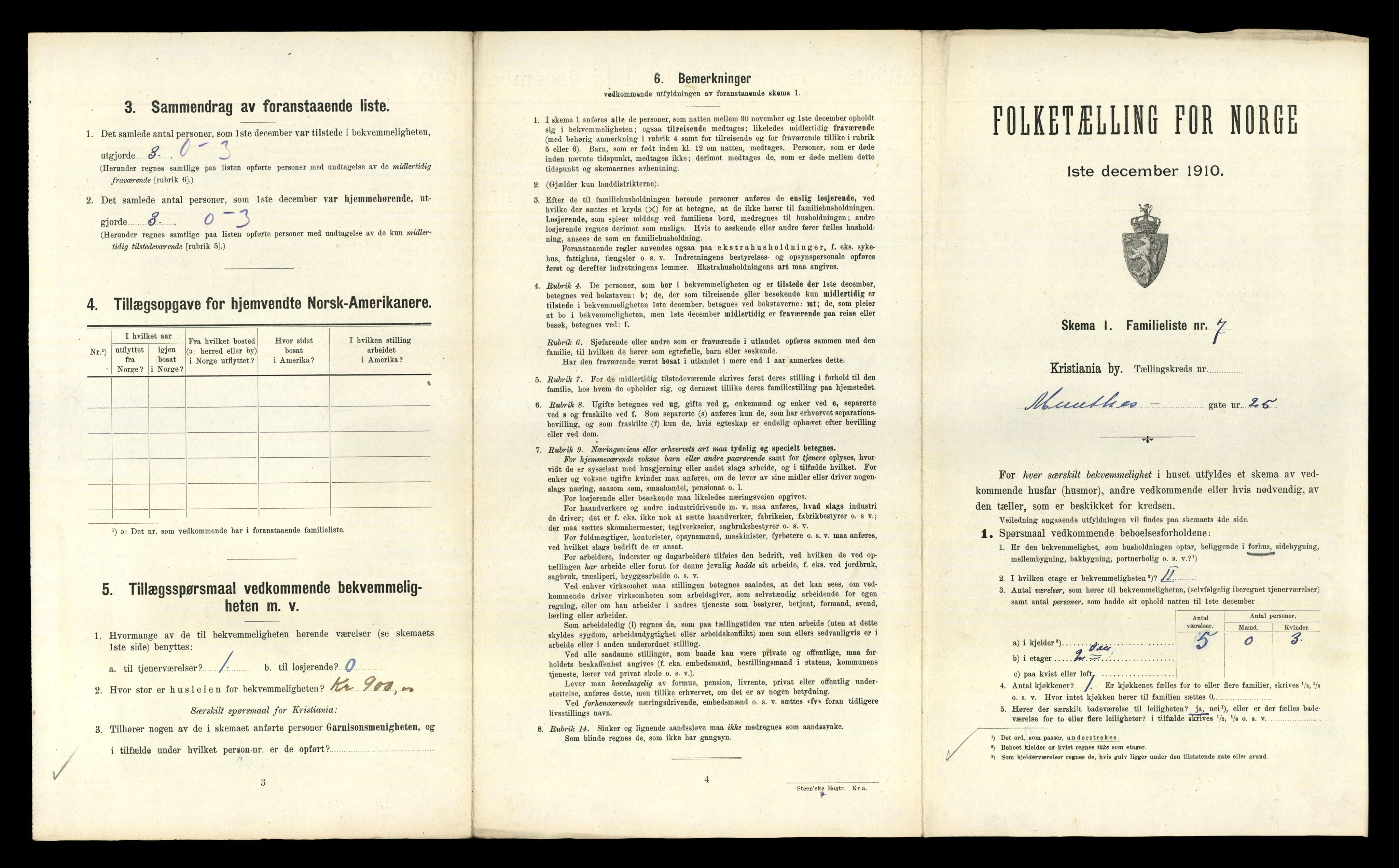 RA, 1910 census for Kristiania, 1910, p. 66397