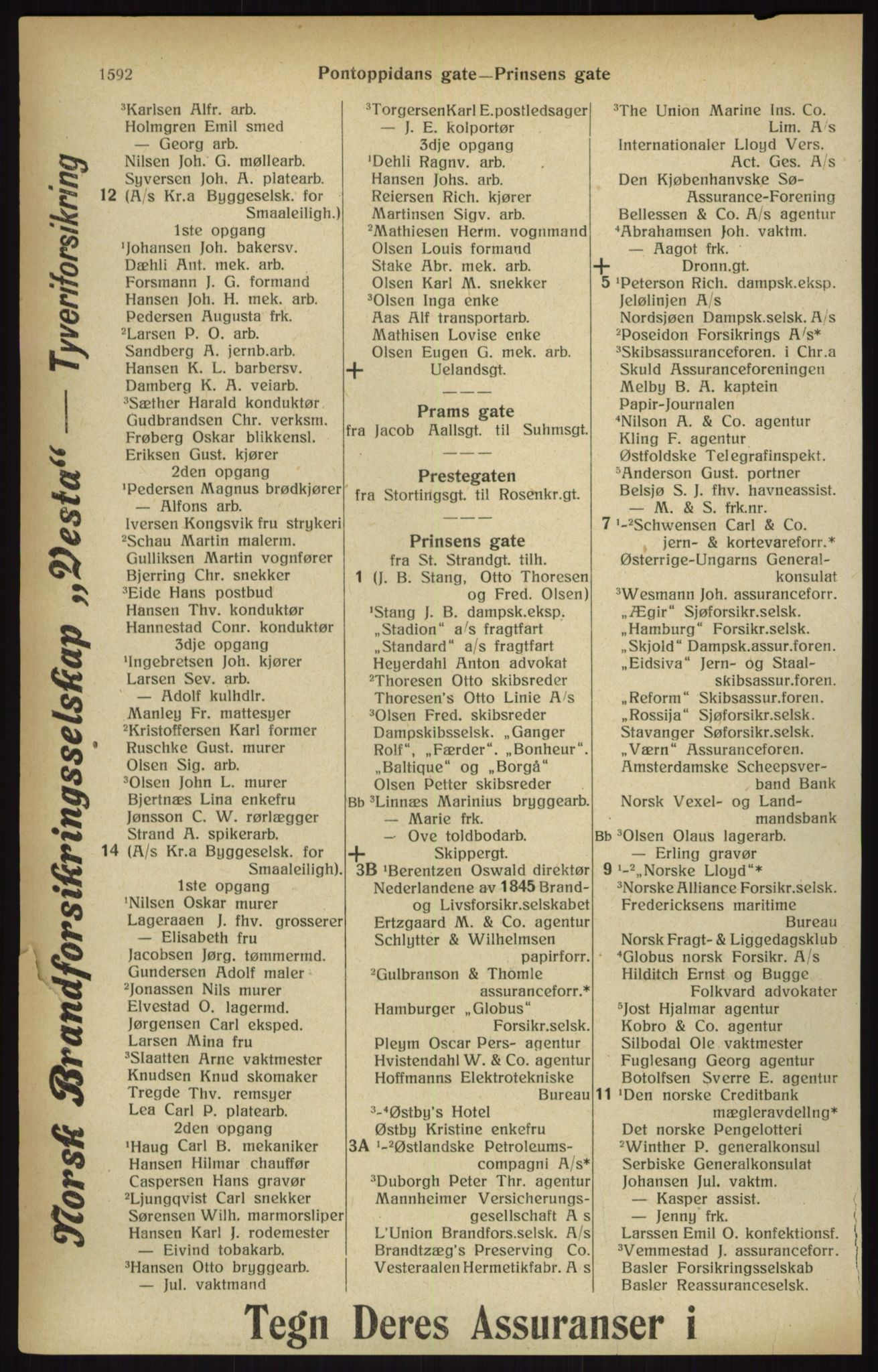 Kristiania/Oslo adressebok, PUBL/-, 1916, p. 1592