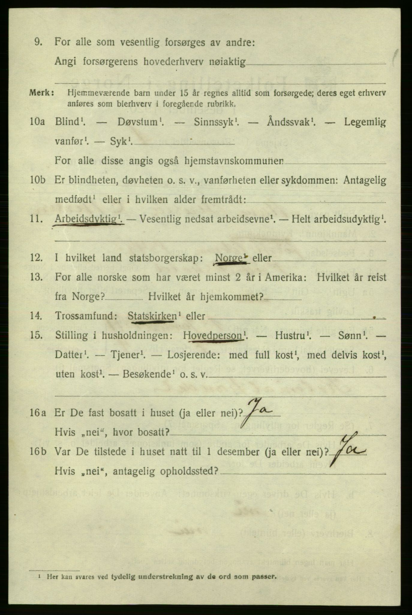 SAO, 1920 census for Fredrikshald, 1920, p. 16230