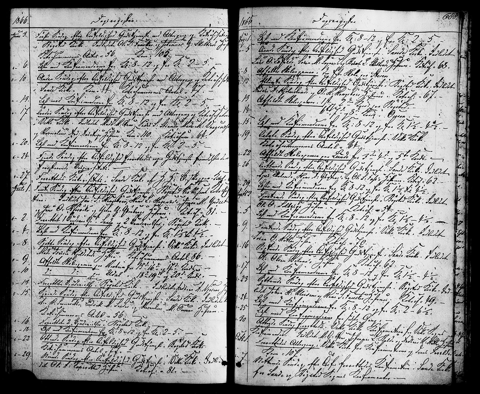 Gaular sokneprestembete, SAB/A-80001/H/Haa: Parish register (official) no. A 5, 1860-1881, p. 688