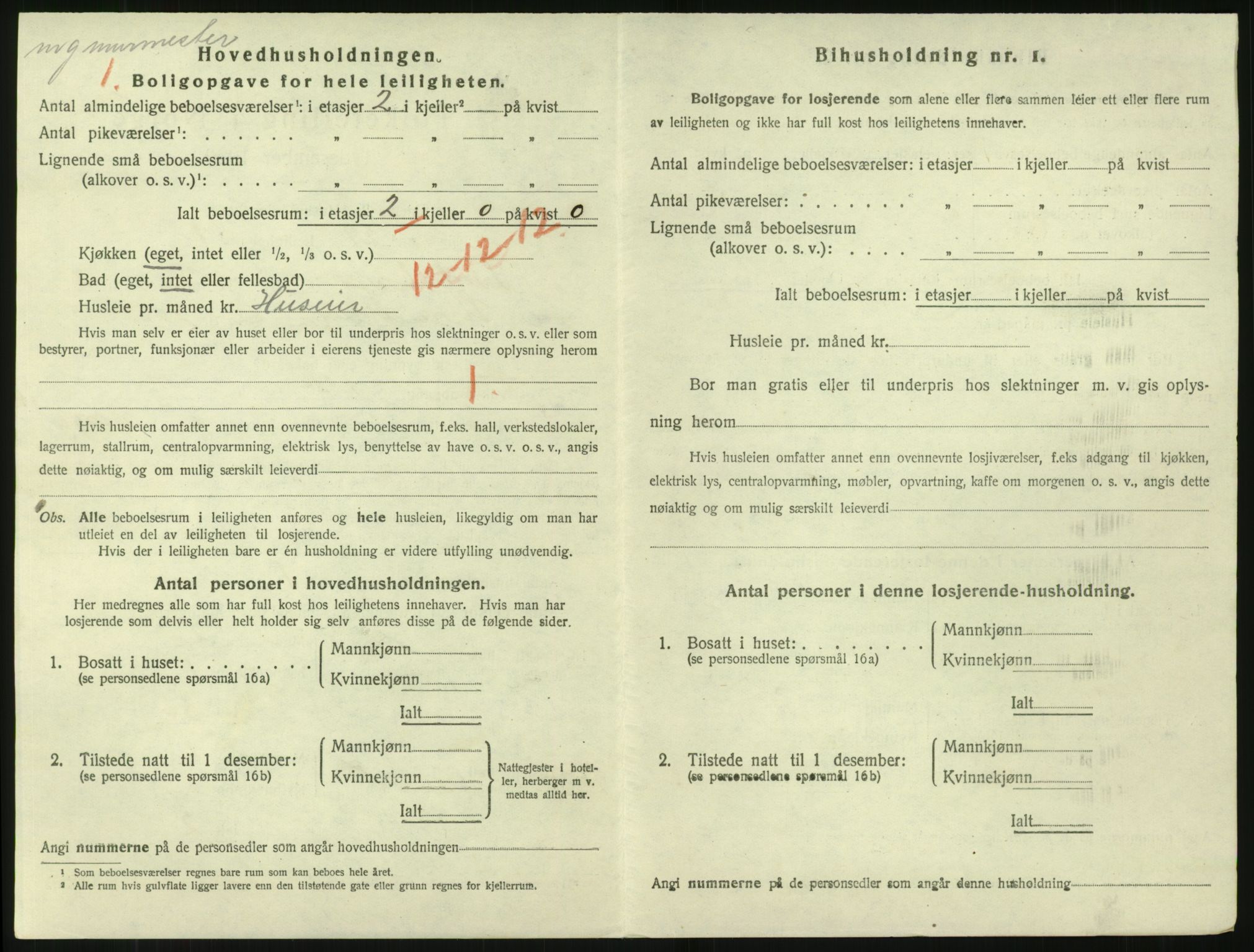 SAK, 1920 census for Tvedestrand, 1920, p. 1016