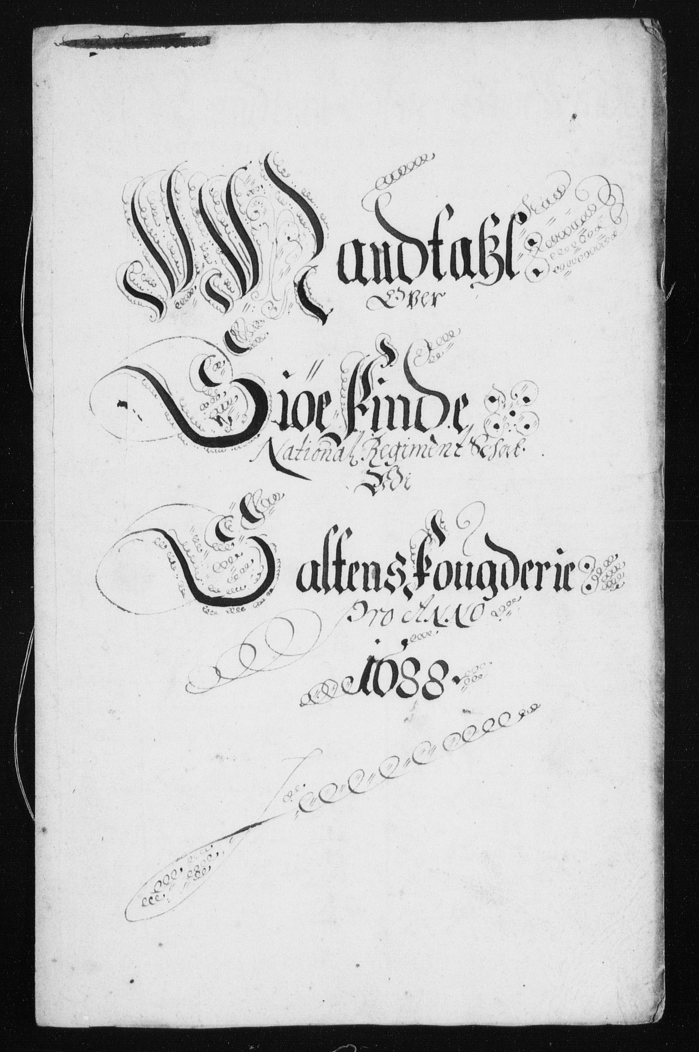 Rentekammeret inntil 1814, Reviderte regnskaper, Stiftamtstueregnskaper, Trondheim stiftamt og Nordland amt, RA/EA-6044/R/Rh/L0011: Nordland amt, 1688