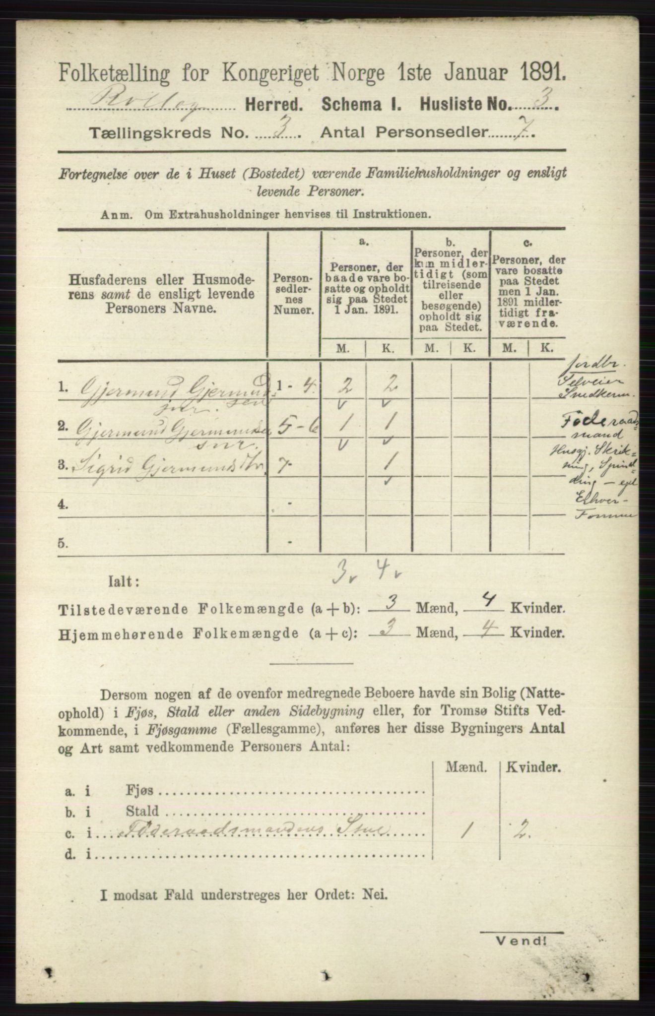 RA, 1891 census for 0632 Rollag, 1891, p. 863