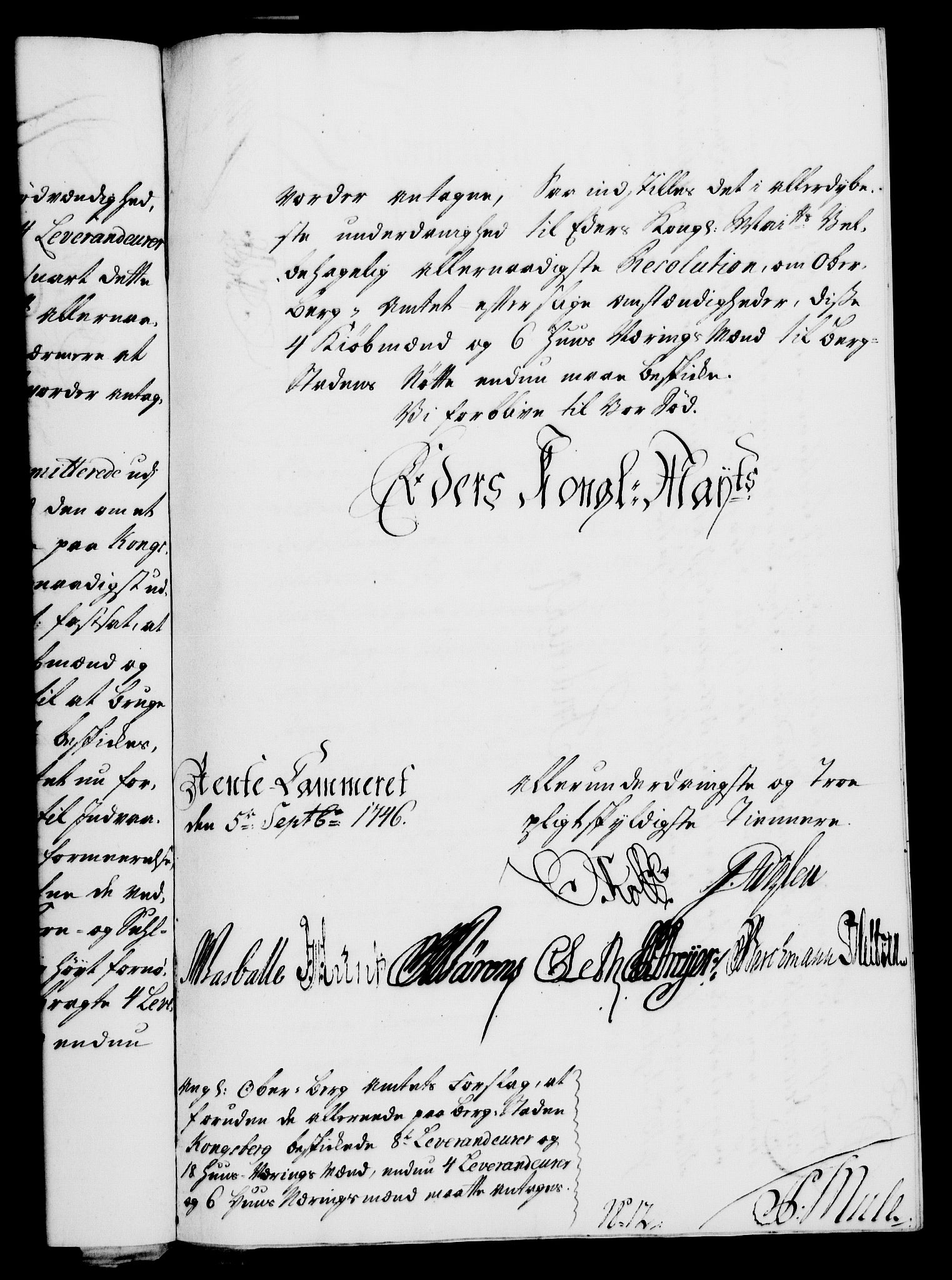 Rentekammeret, Kammerkanselliet, AV/RA-EA-3111/G/Gf/Gfa/L0029: Norsk relasjons- og resolusjonsprotokoll (merket RK 52.29), 1746-1747, p. 81