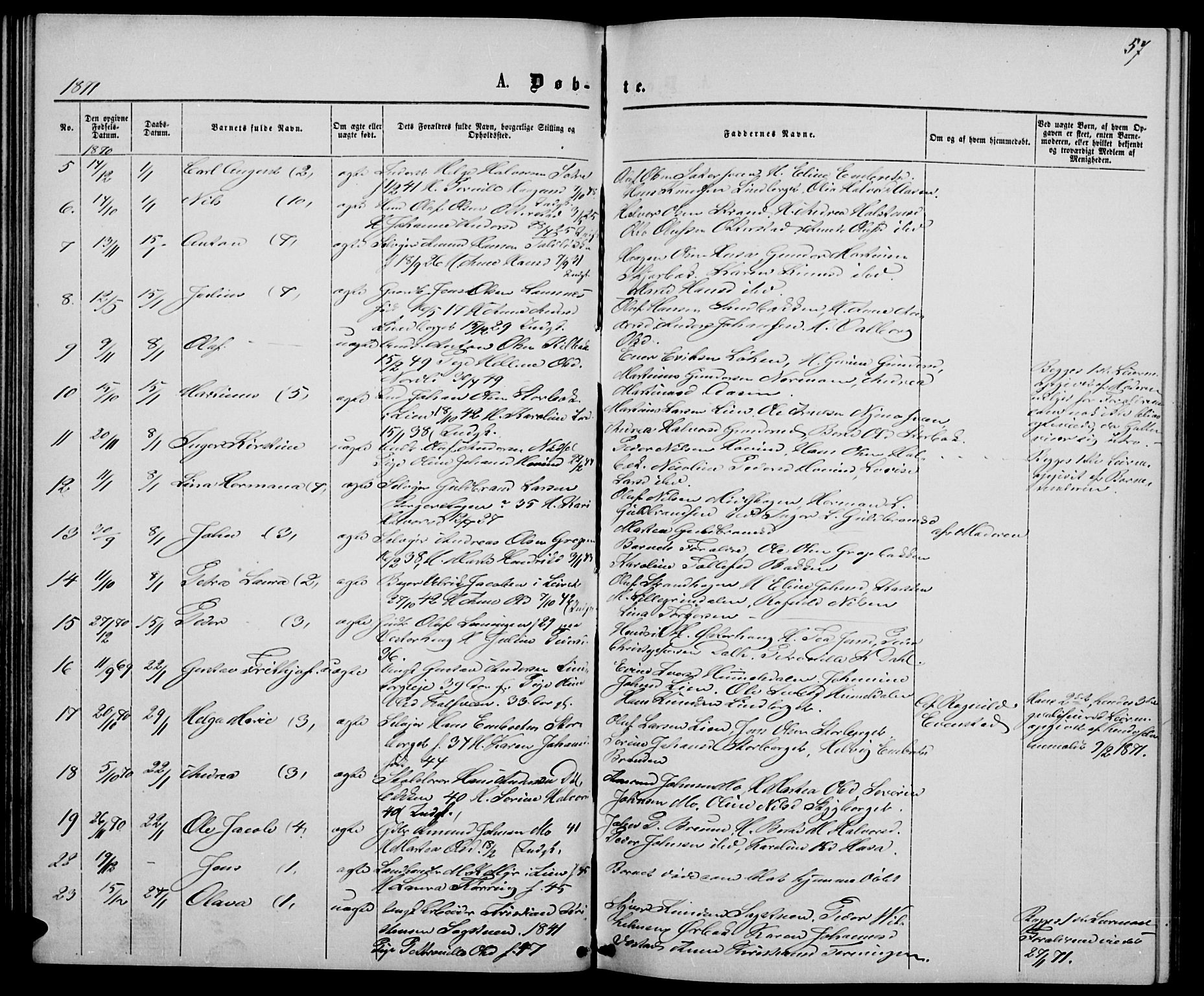 Elverum prestekontor, AV/SAH-PREST-044/H/Ha/Hab/L0004: Parish register (copy) no. 4, 1866-1874, p. 57