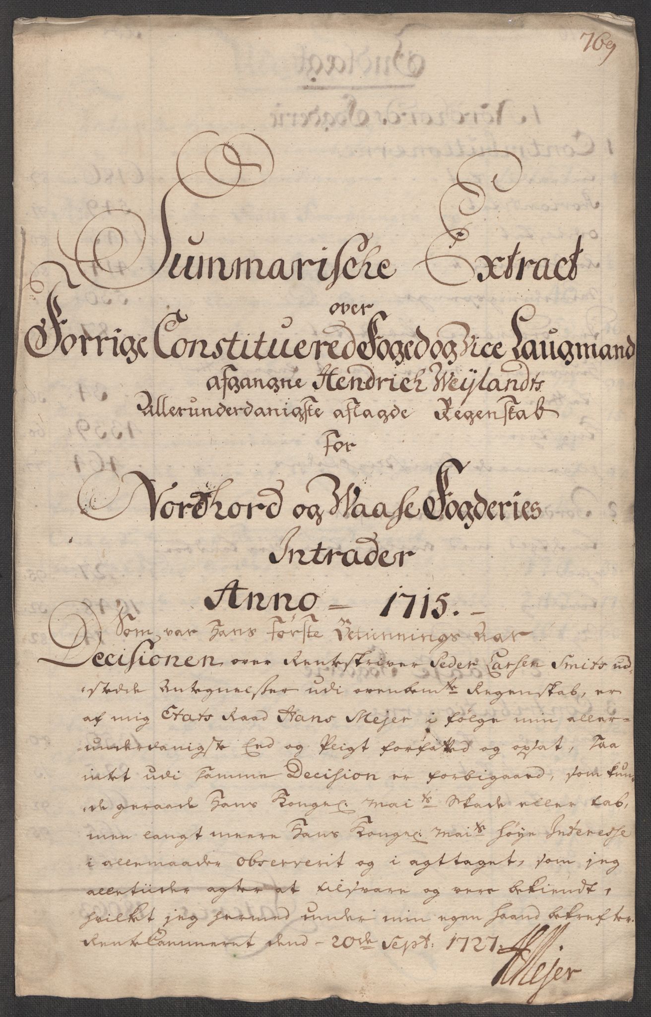 Rentekammeret inntil 1814, Reviderte regnskaper, Fogderegnskap, RA/EA-4092/R51/L3198: Fogderegnskap Nordhordland og Voss, 1715, p. 16