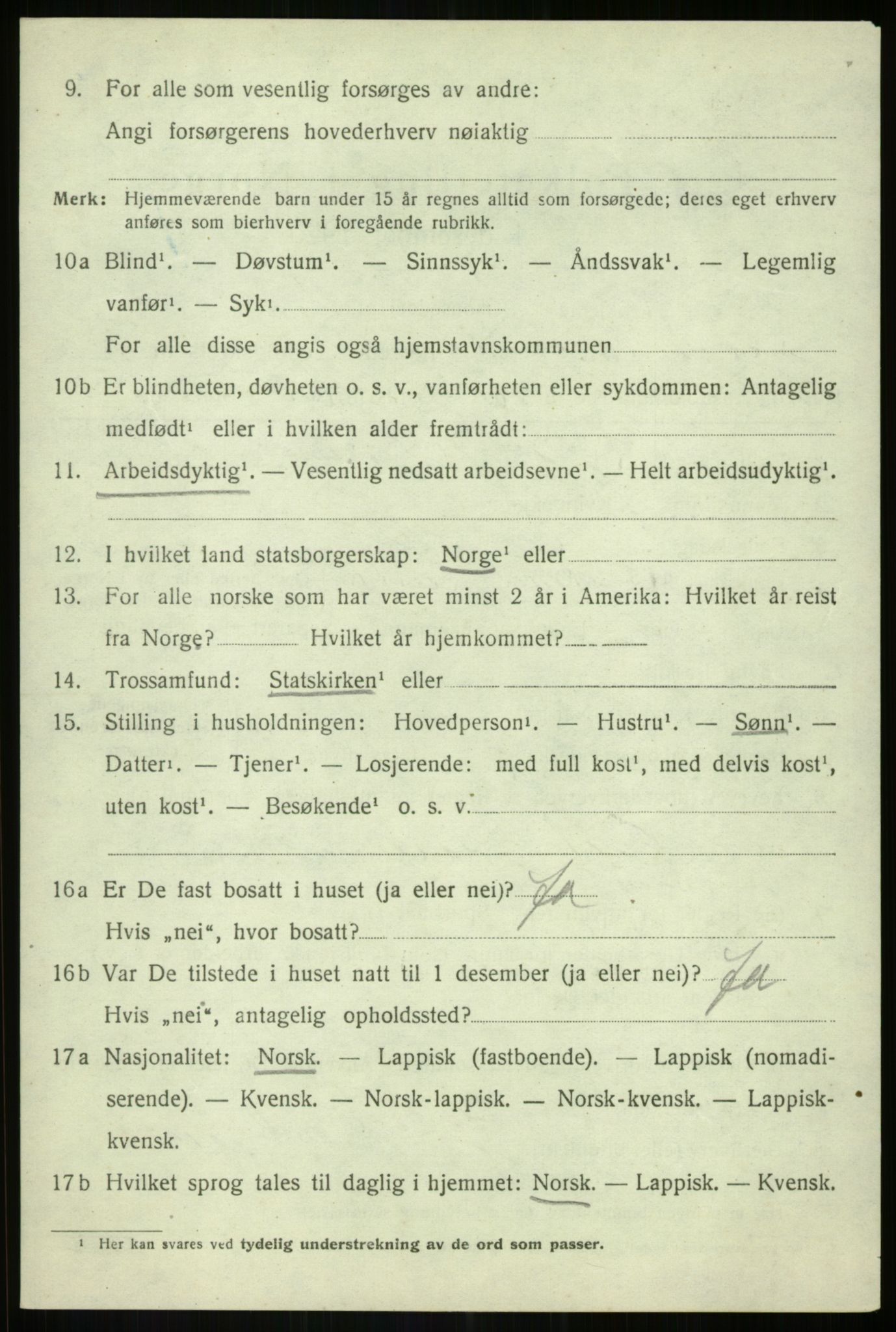 SATØ, 1920 census for Lenvik, 1920, p. 10693