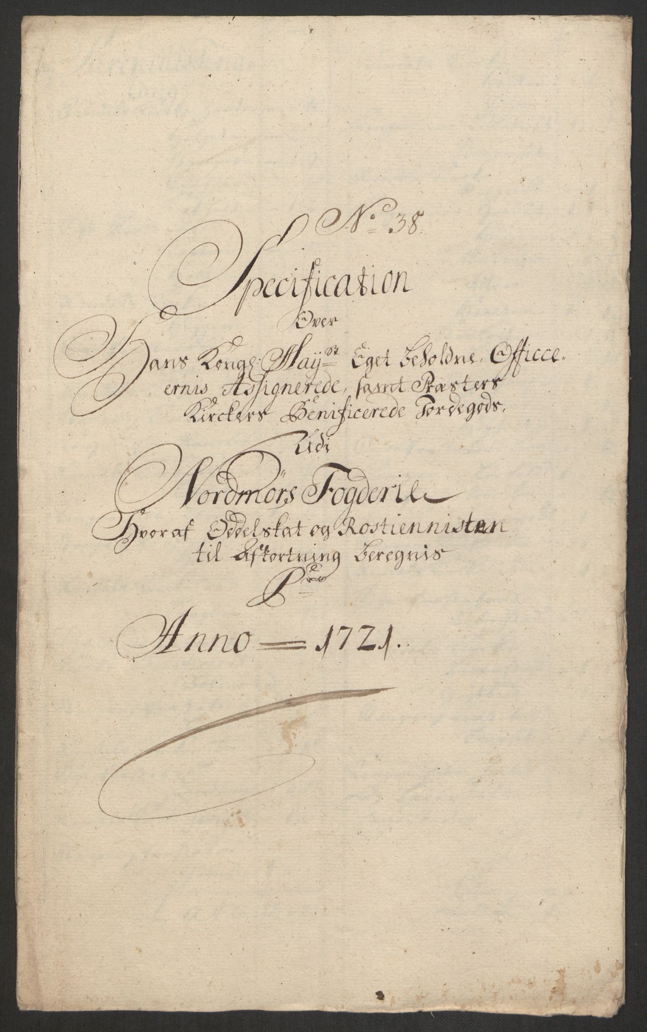 Rentekammeret inntil 1814, Reviderte regnskaper, Fogderegnskap, AV/RA-EA-4092/R56/L3754: Fogderegnskap Nordmøre, 1721, p. 292