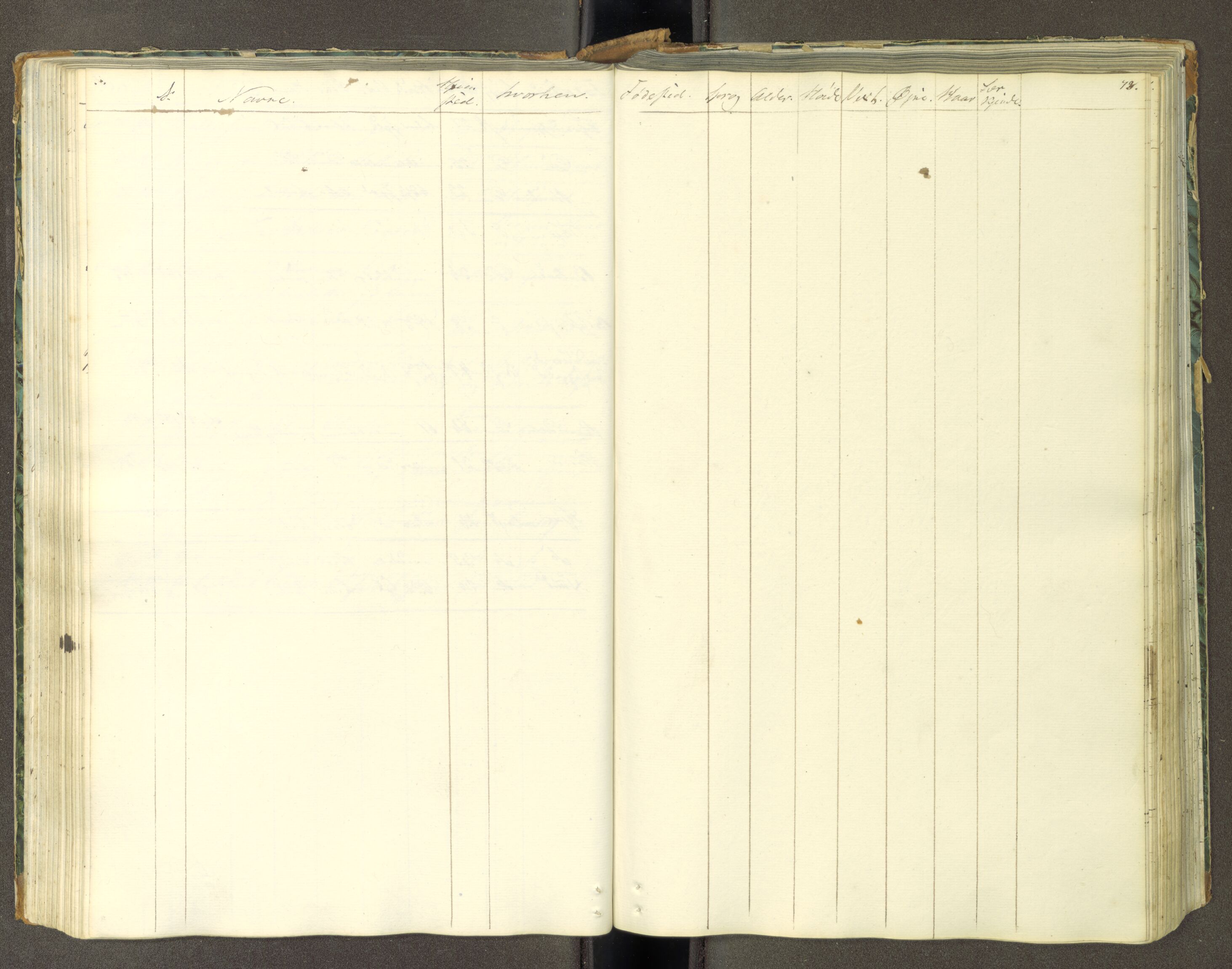 Trondheim politikammer, AV/SAT-A-1887/1/30/L0008: Passprotokoll. Første del:utstedtete pass. Andre del :innleverte/fornyede, 1841-1845, p. 72b-73a