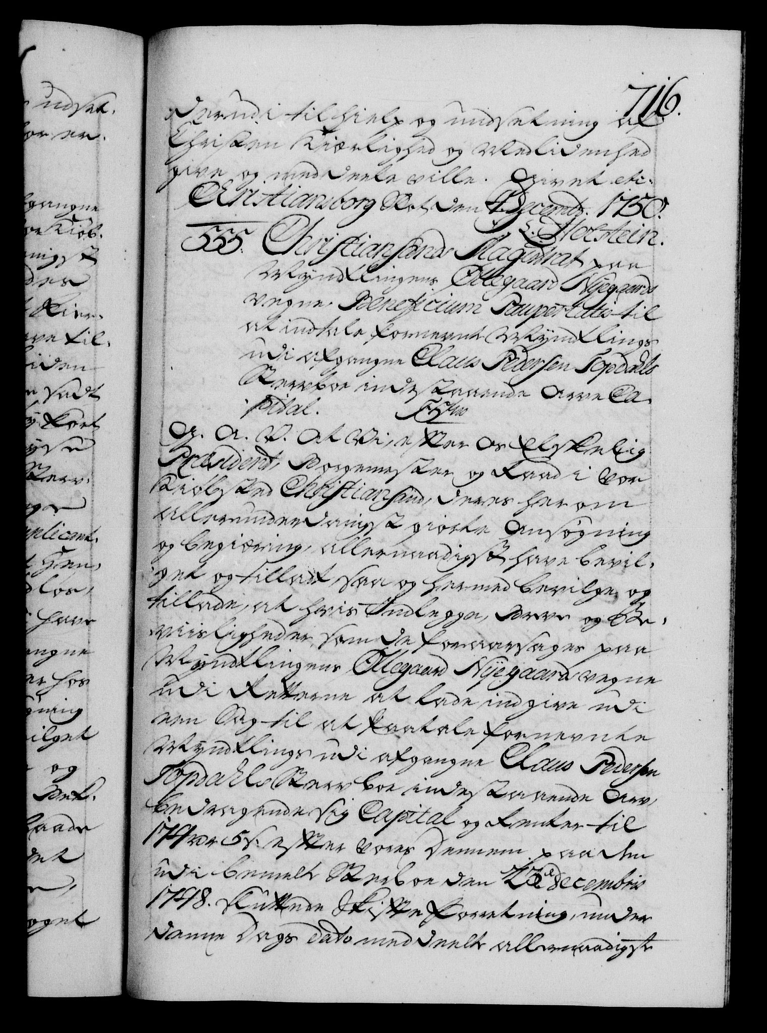 Danske Kanselli 1572-1799, RA/EA-3023/F/Fc/Fca/Fcaa/L0036: Norske registre, 1749-1750, p. 716a