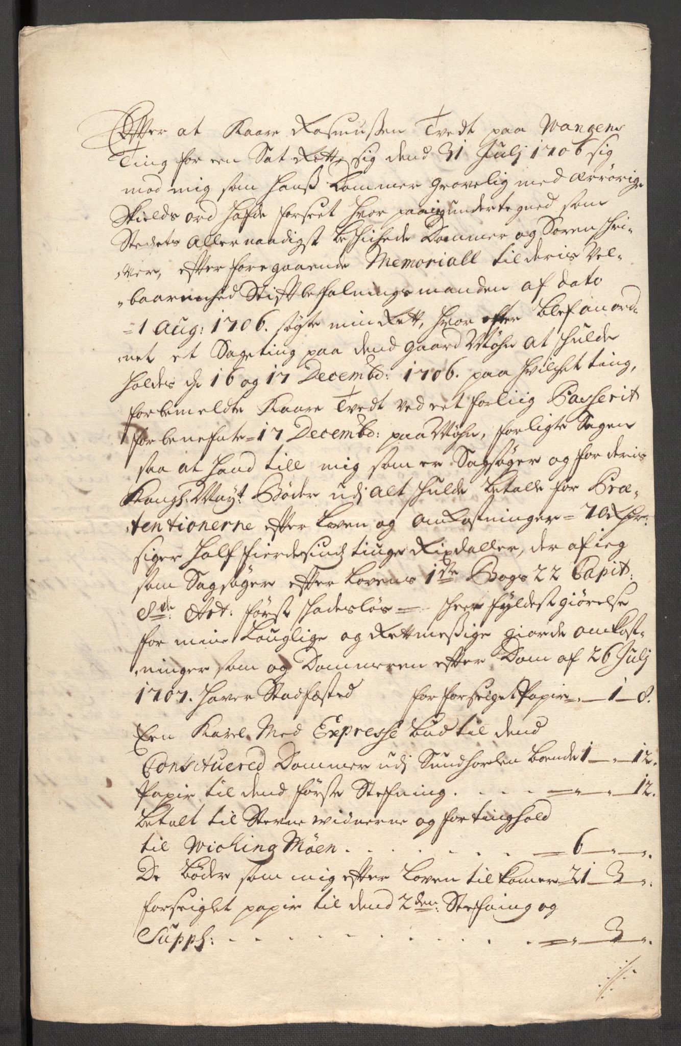 Rentekammeret inntil 1814, Reviderte regnskaper, Fogderegnskap, RA/EA-4092/R51/L3188: Fogderegnskap Nordhordland og Voss, 1706-1707, p. 112