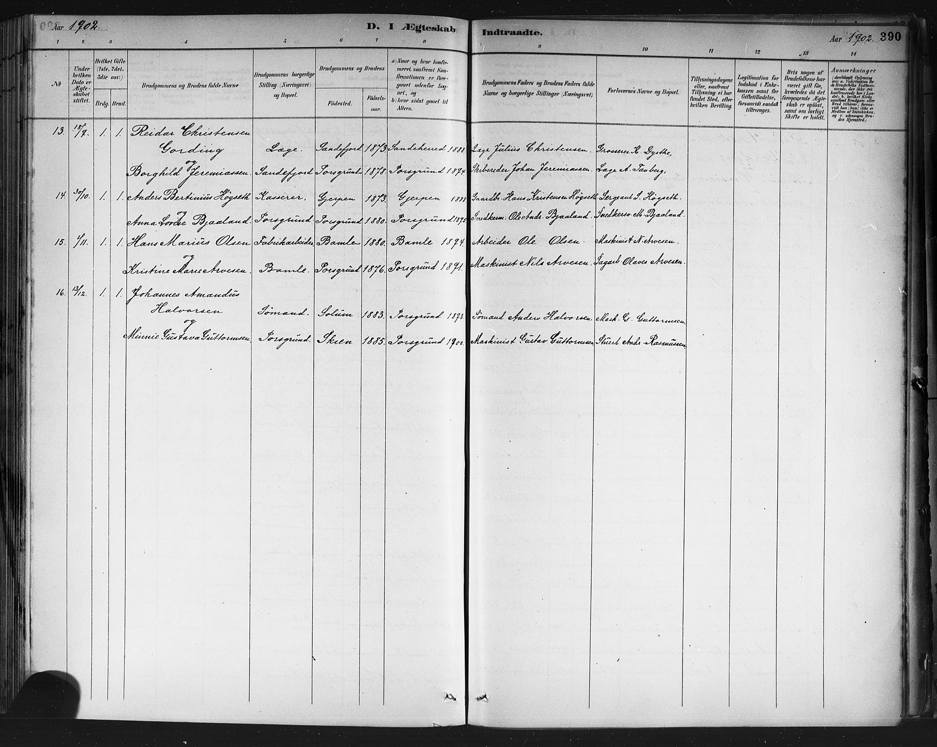 Porsgrunn kirkebøker , SAKO/A-104/G/Gb/L0005: Parish register (copy) no. II 5, 1883-1915, p. 390