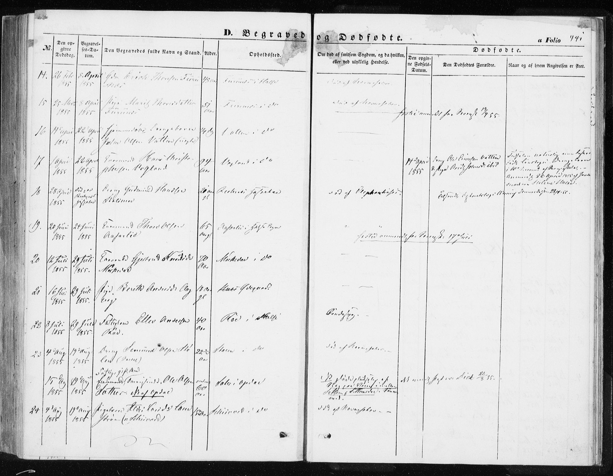 Ministerialprotokoller, klokkerbøker og fødselsregistre - Møre og Romsdal, SAT/A-1454/576/L0883: Parish register (official) no. 576A01, 1849-1865, p. 441