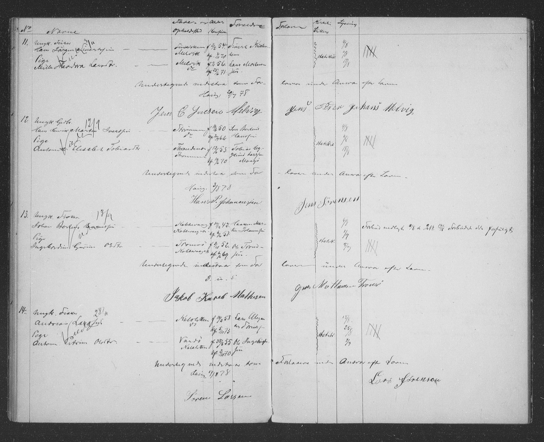 Tromsøysund sokneprestkontor, AV/SATØ-S-1304/H/Hc/L0055: Banns register no. 55, 1875-1880