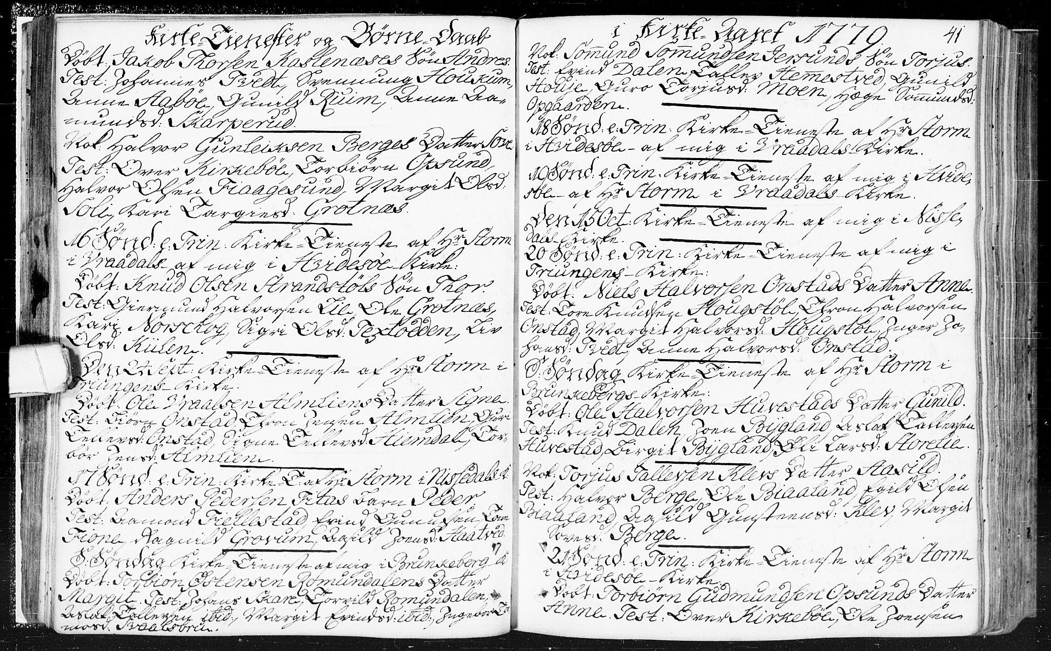 Kviteseid kirkebøker, SAKO/A-276/F/Fa/L0002: Parish register (official) no. I 2, 1773-1786, p. 41