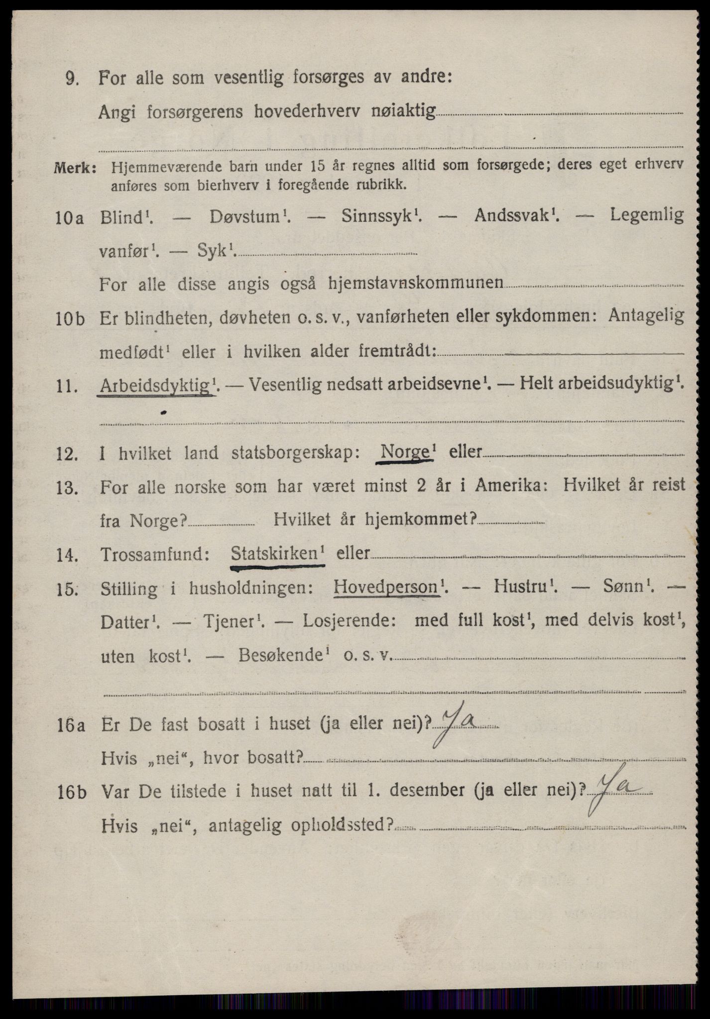 SAT, 1920 census for Vestnes, 1920, p. 5570