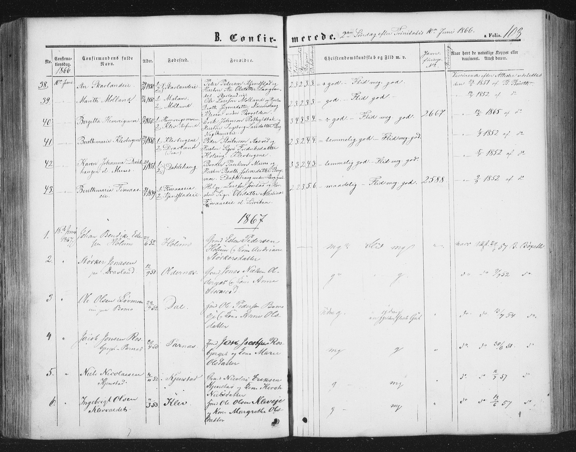 Ministerialprotokoller, klokkerbøker og fødselsregistre - Nord-Trøndelag, SAT/A-1458/749/L0472: Parish register (official) no. 749A06, 1857-1873, p. 108