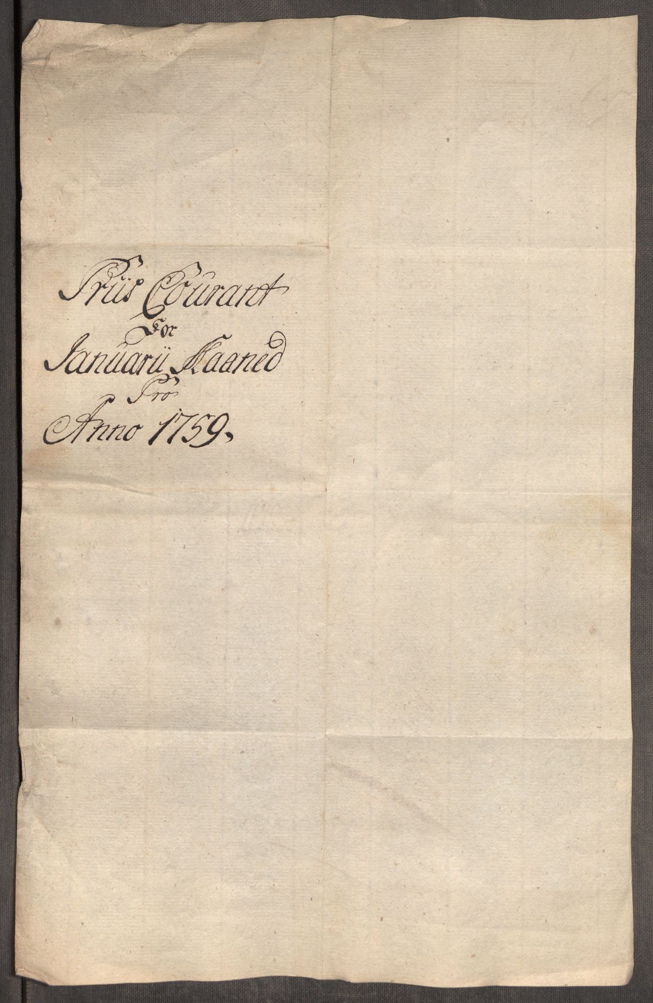 Rentekammeret inntil 1814, Realistisk ordnet avdeling, RA/EA-4070/Oe/L0009: [Ø1]: Nordafjelske priskuranter, 1759-1768, p. 7