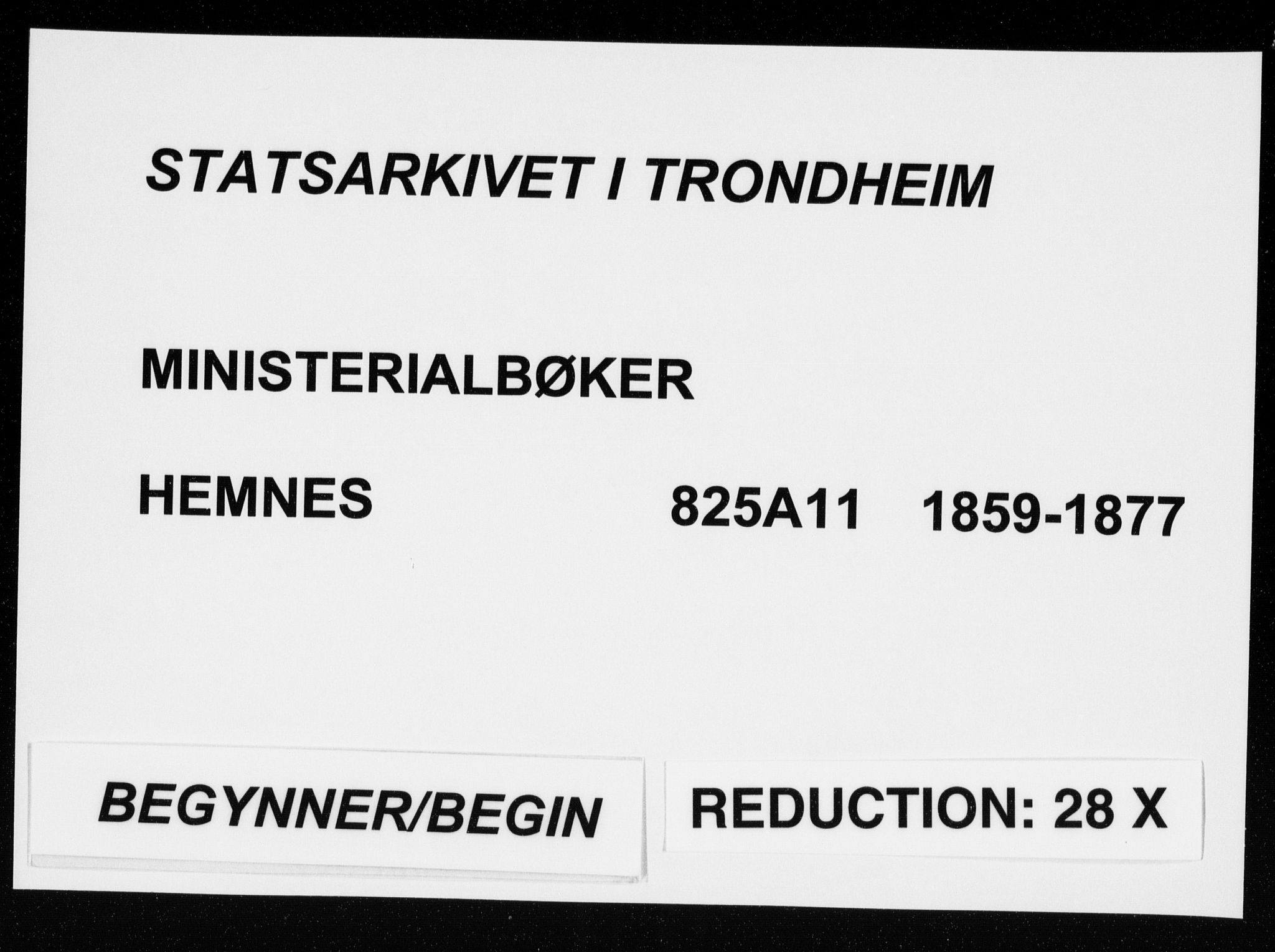 Ministerialprotokoller, klokkerbøker og fødselsregistre - Nordland, SAT/A-1459/825/L0357: Parish register (official) no. 825A11, 1859-1877