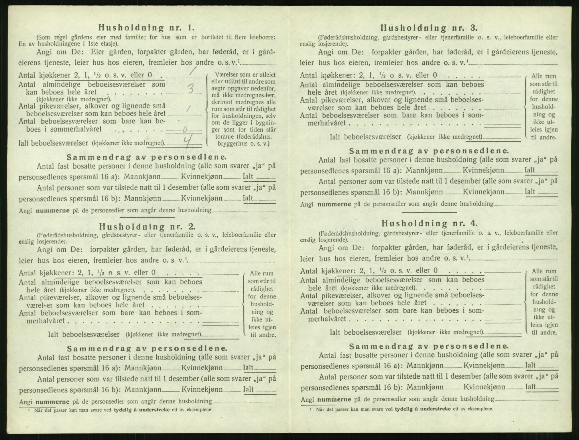 SAT, 1920 census for Tingvoll, 1920, p. 387