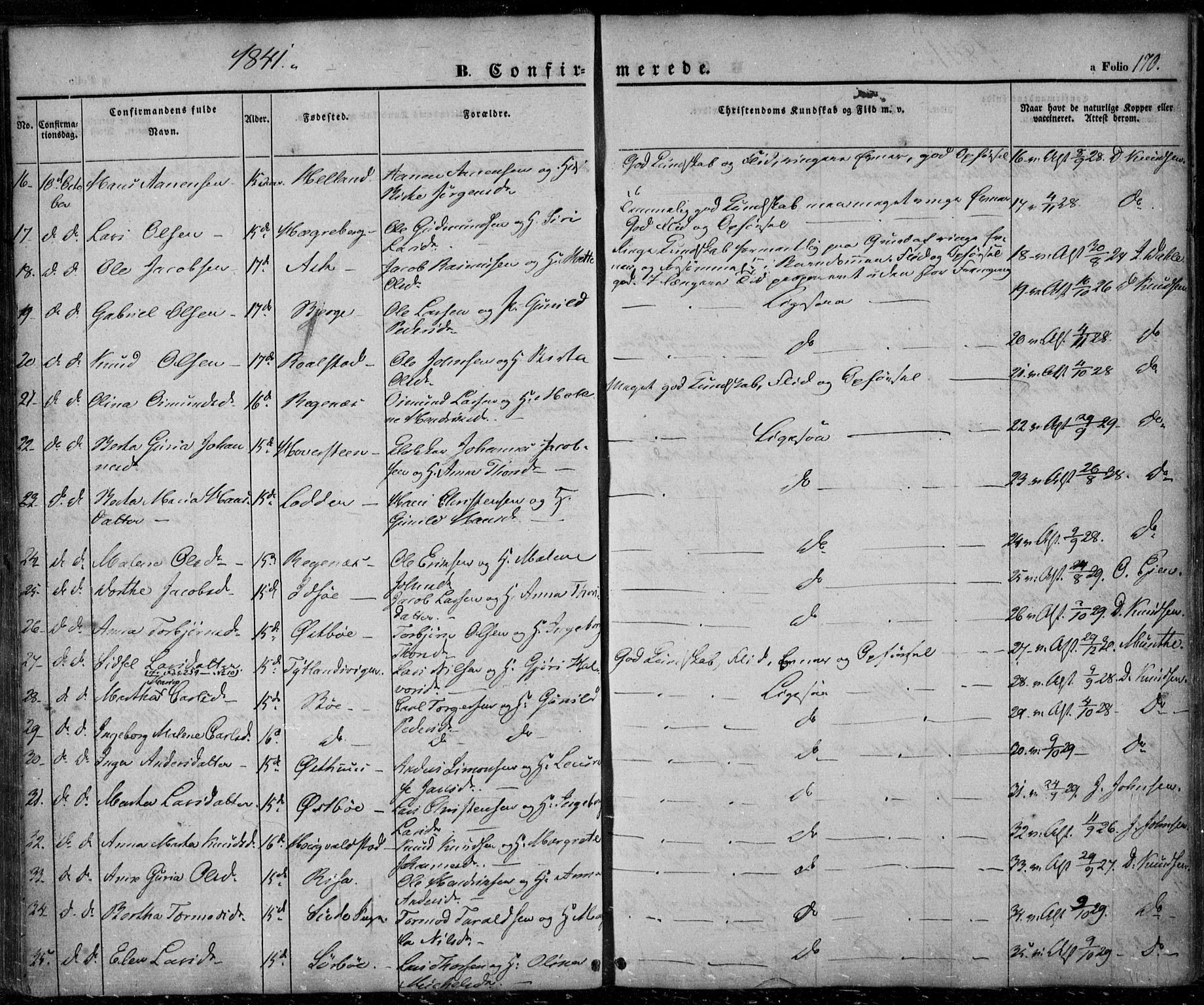 Rennesøy sokneprestkontor, AV/SAST-A -101827/H/Ha/Haa/L0005: Parish register (official) no. A 5, 1838-1859, p. 170