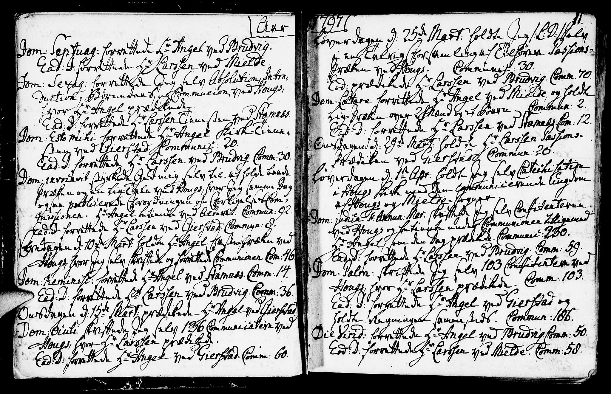 Haus sokneprestembete, SAB/A-75601/H/Haa: Parish register (official) no. A 11, 1796-1816, p. 11