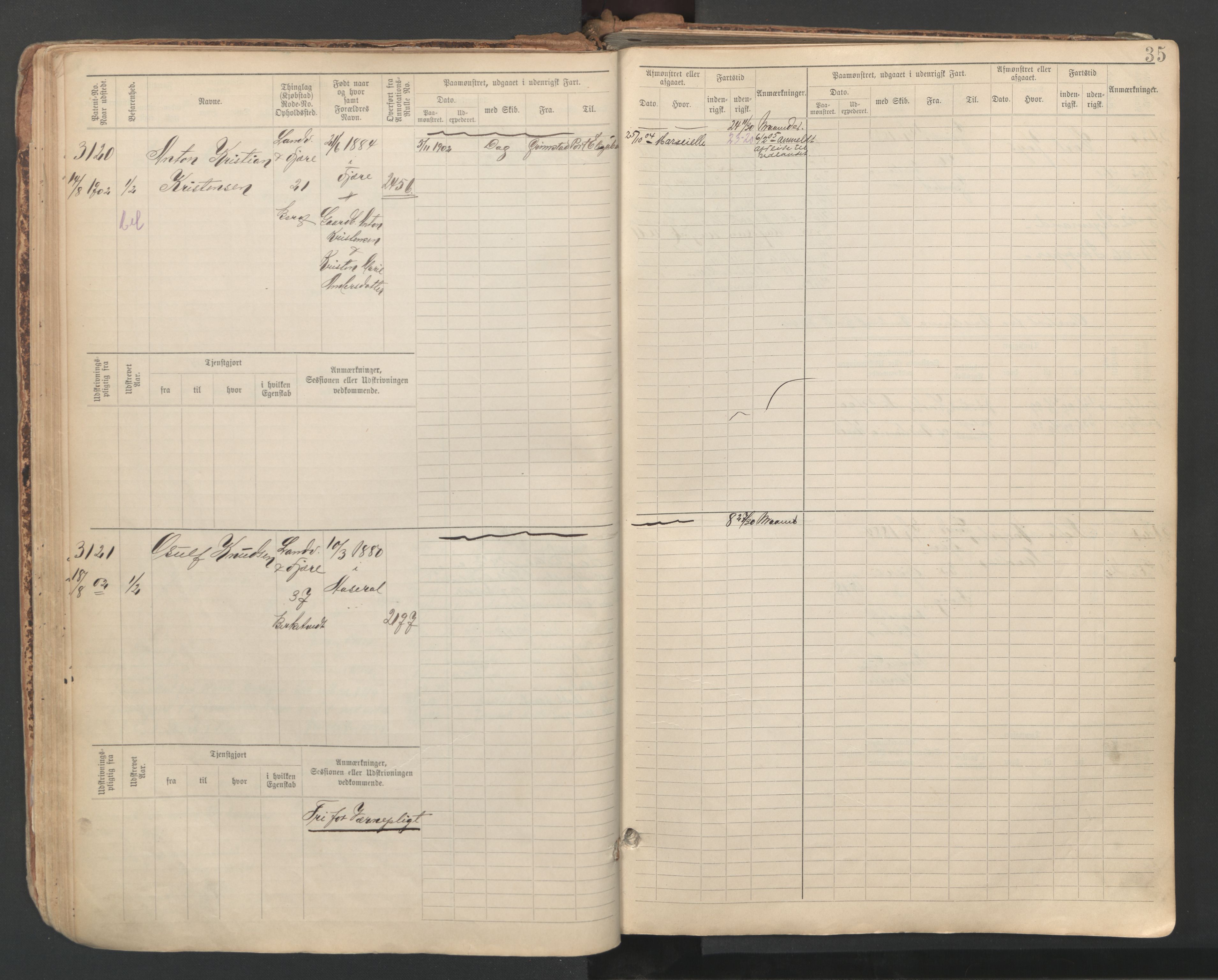 Grimstad mønstringskrets, SAK/2031-0013/F/Fb/L0013: Hovedrulle A nr 3052-3814, V-26, 1900-1943, p. 37