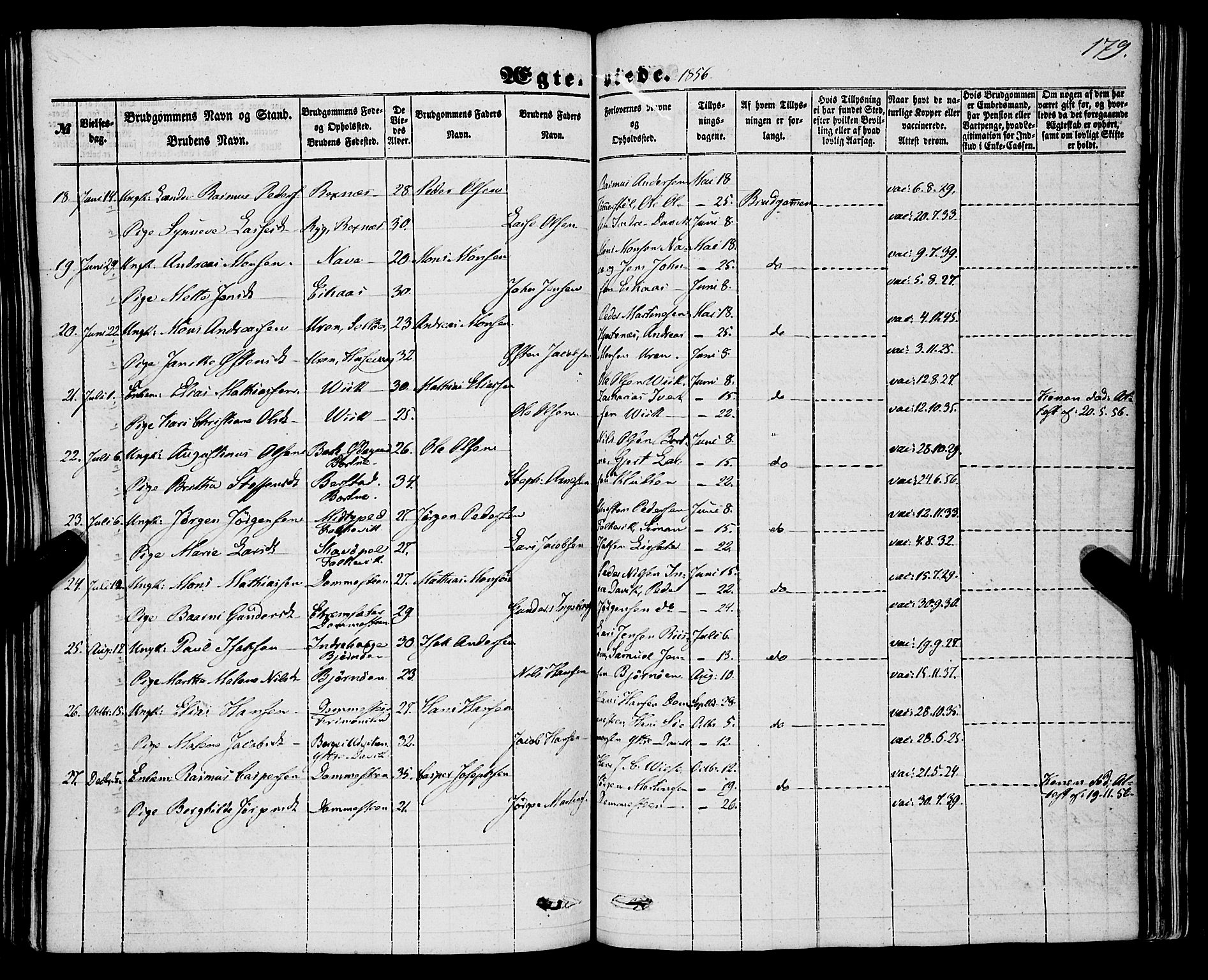 Davik sokneprestembete, AV/SAB-A-79701/H/Haa/Haaa/L0005: Parish register (official) no. A 5, 1850-1866, p. 179