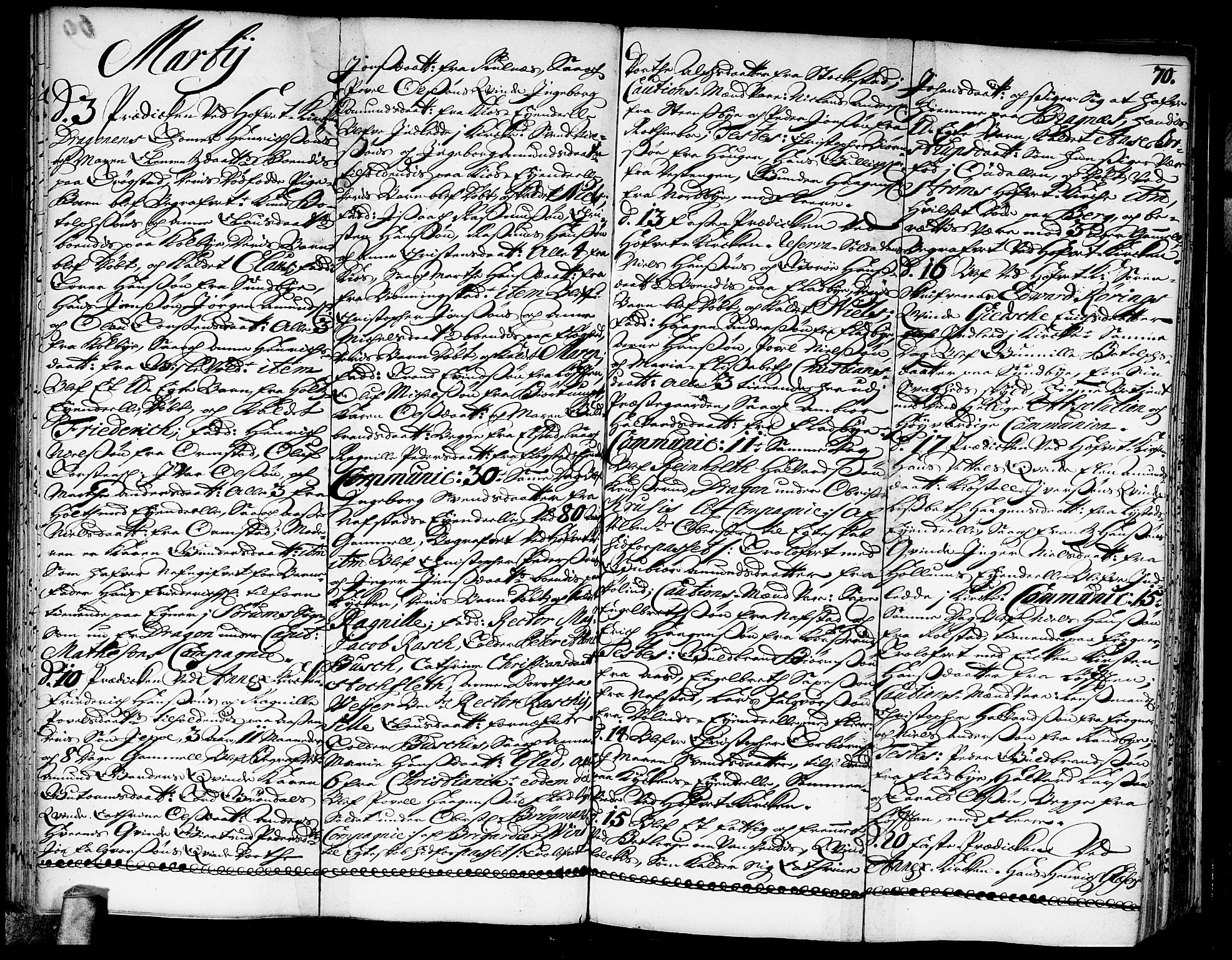 Ullensaker prestekontor Kirkebøker, AV/SAO-A-10236a/F/Fa/L0003: Parish register (official) no. I 3, 1711-1720, p. 70