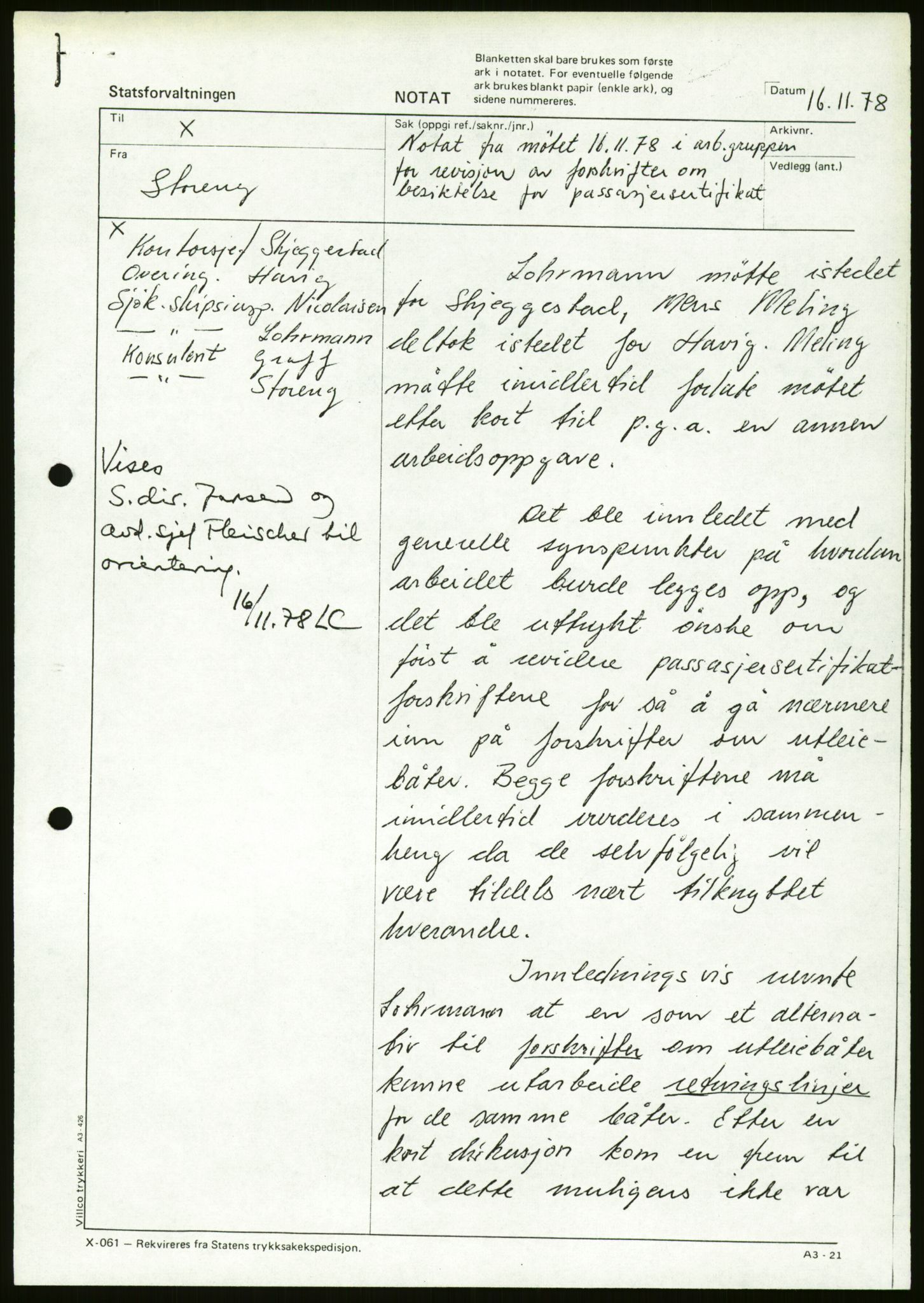 Sjøfartsdirektoratet med forløpere, generelt arkiv, AV/RA-S-1407/D/Du/Duc/L0642/0001: Skipskontrollen - Forskrifter / Forskrift om utleiebåter (2 mapper), 1978-1987, p. 131